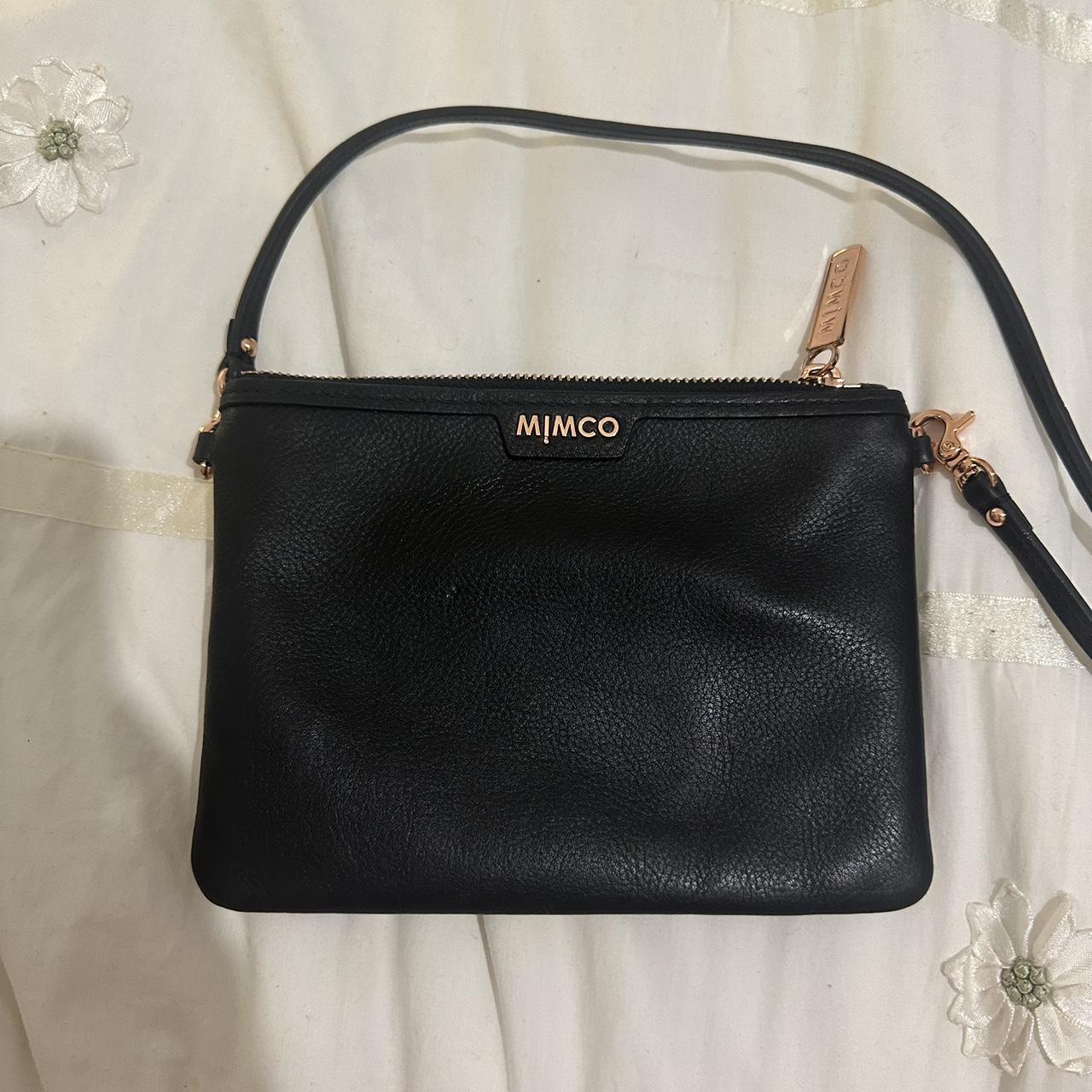mimco crossbody bag with card slots black and rose... Depop