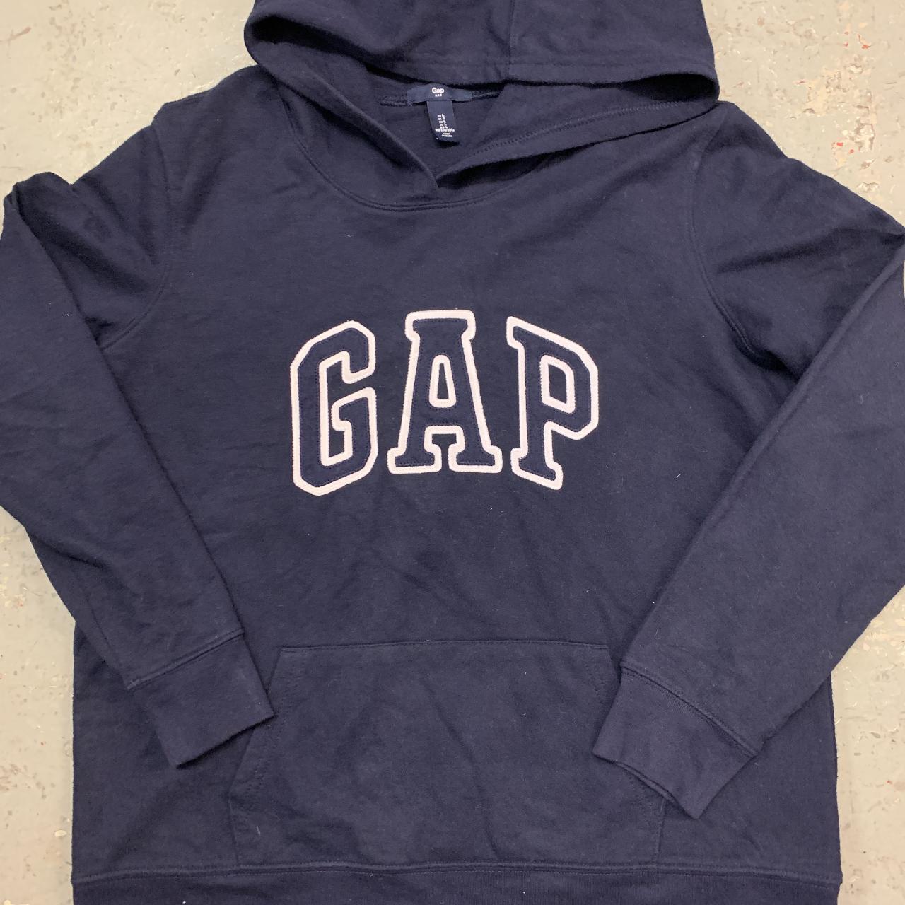 Vintage Gap Hoodie Pullover, Embroidered Logo Size... - Depop