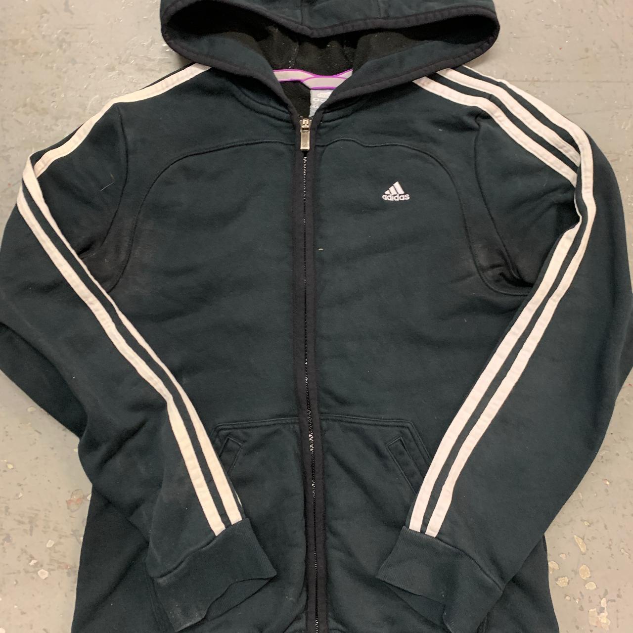 Vintage Adidas Hoodie Zip Up, Embroidered... - Depop