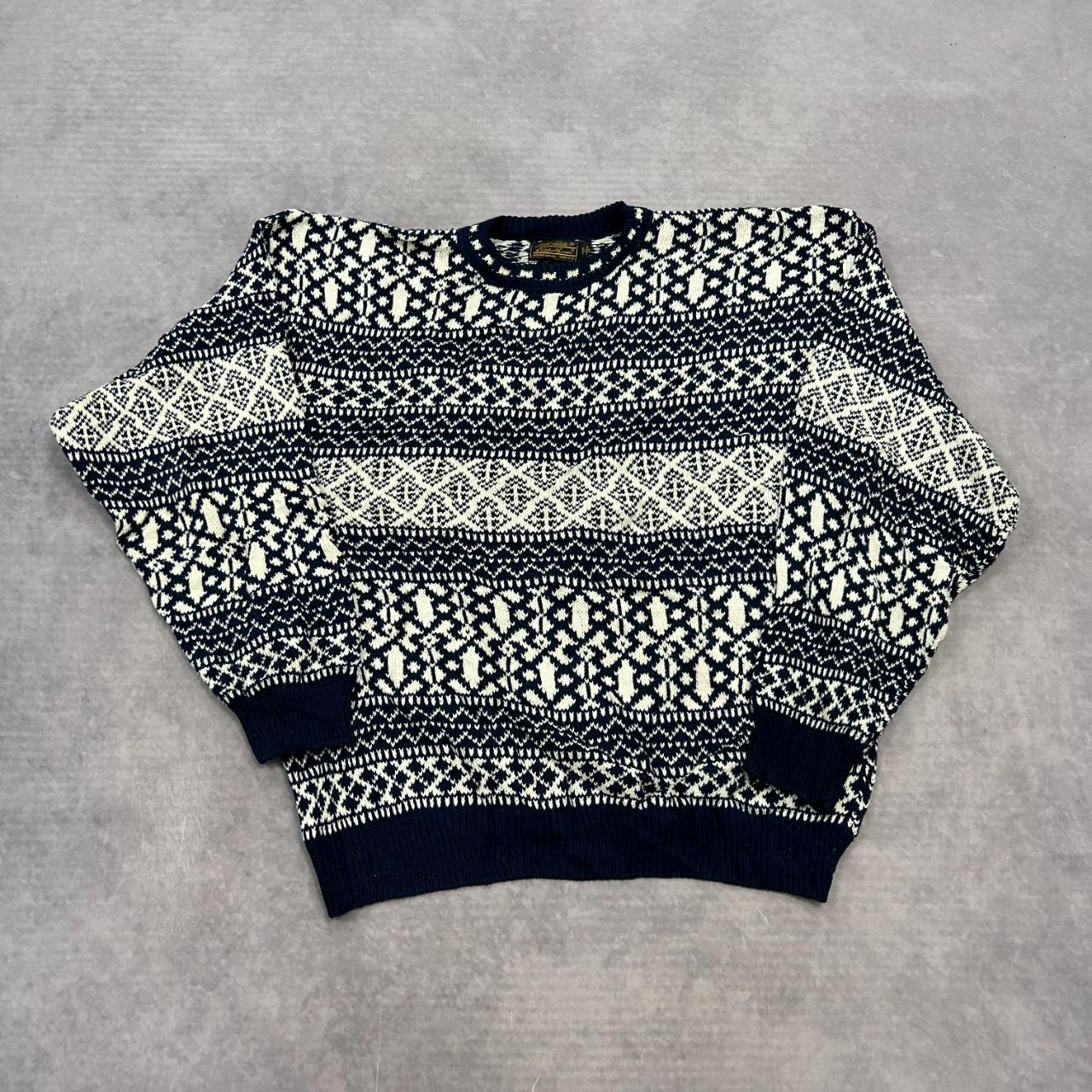 Eddie Bauer knitted jumper Abstract Patterned. Depop