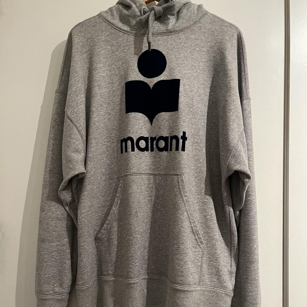 MARANT Miley logo-print hoodie - Grey