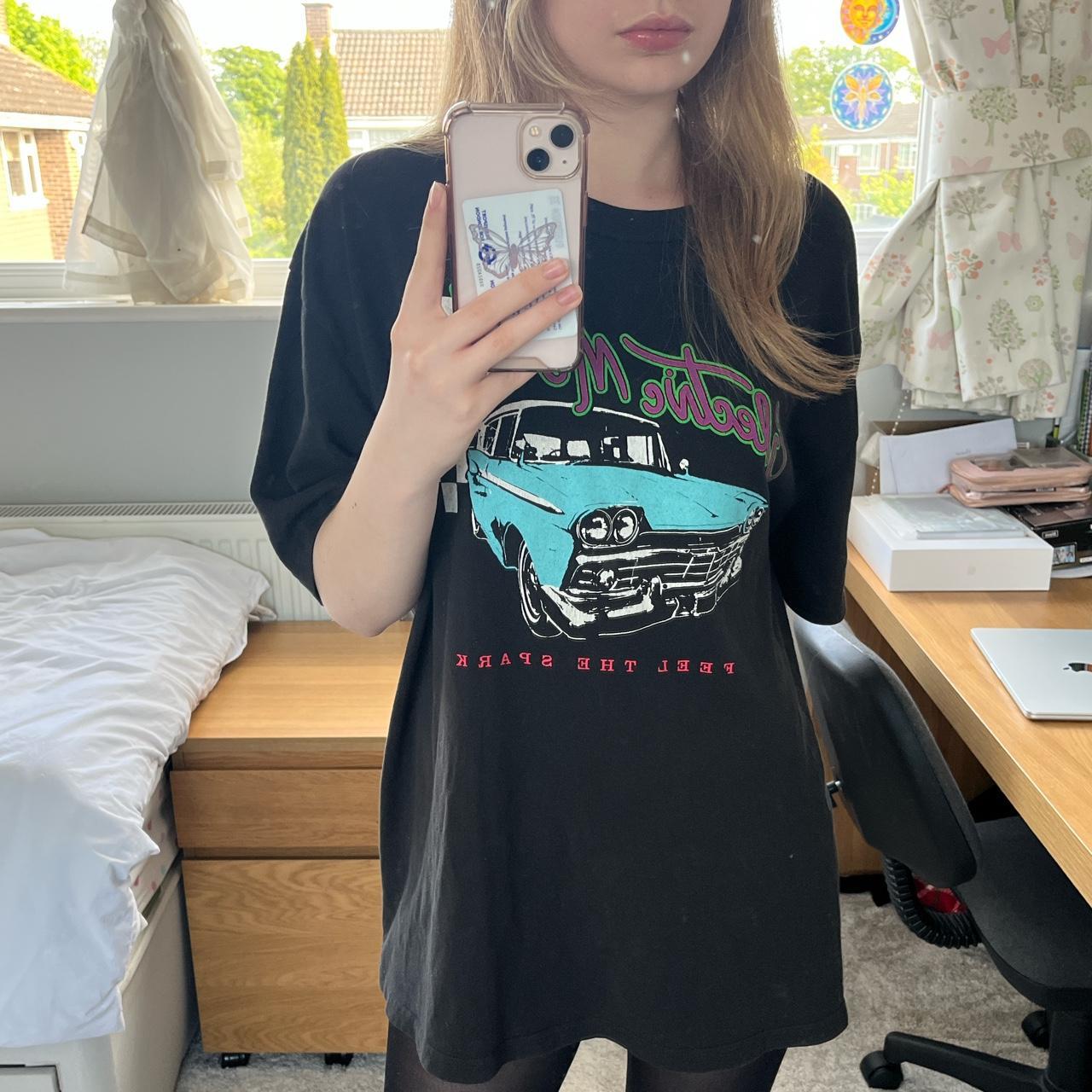 Black Brandy Melville oversized tee with car... Depop