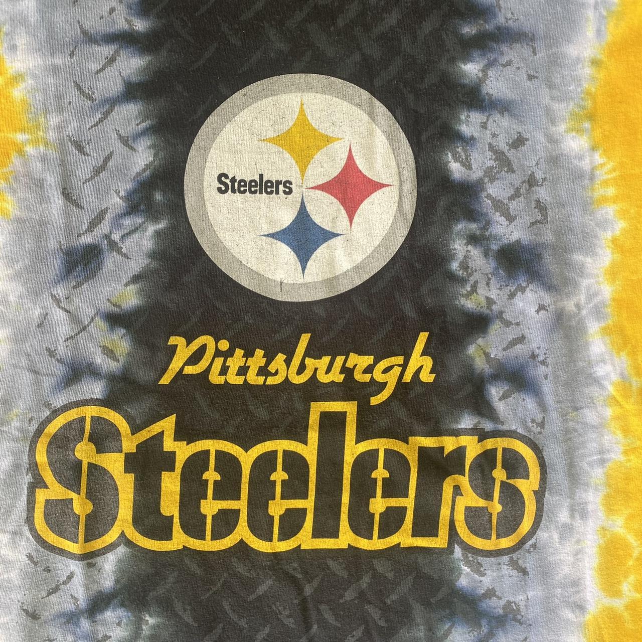 NFL T Shirt Grey longsleeve Steelers tee. Good - Depop