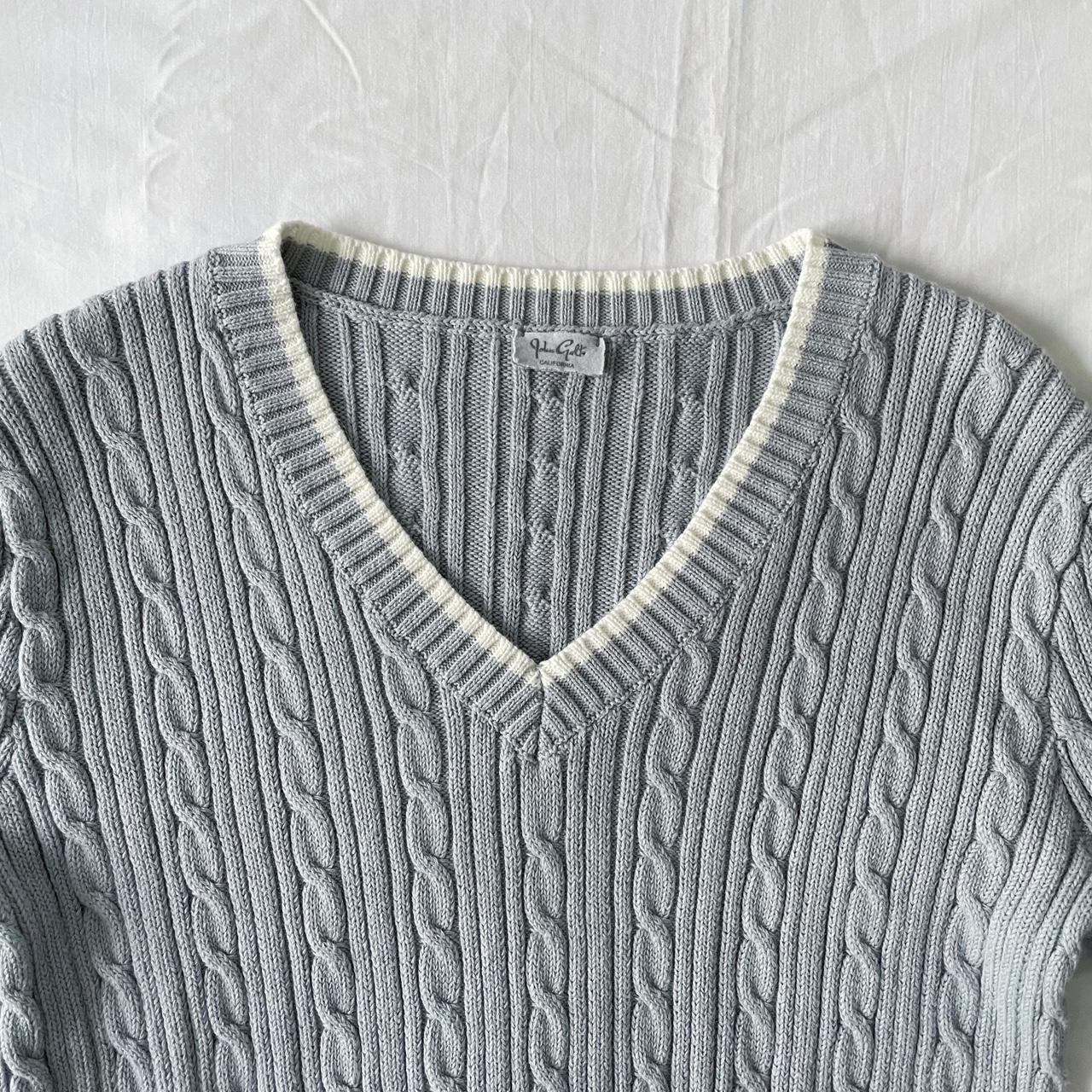 brandy melville light blue cable knit... - Depop