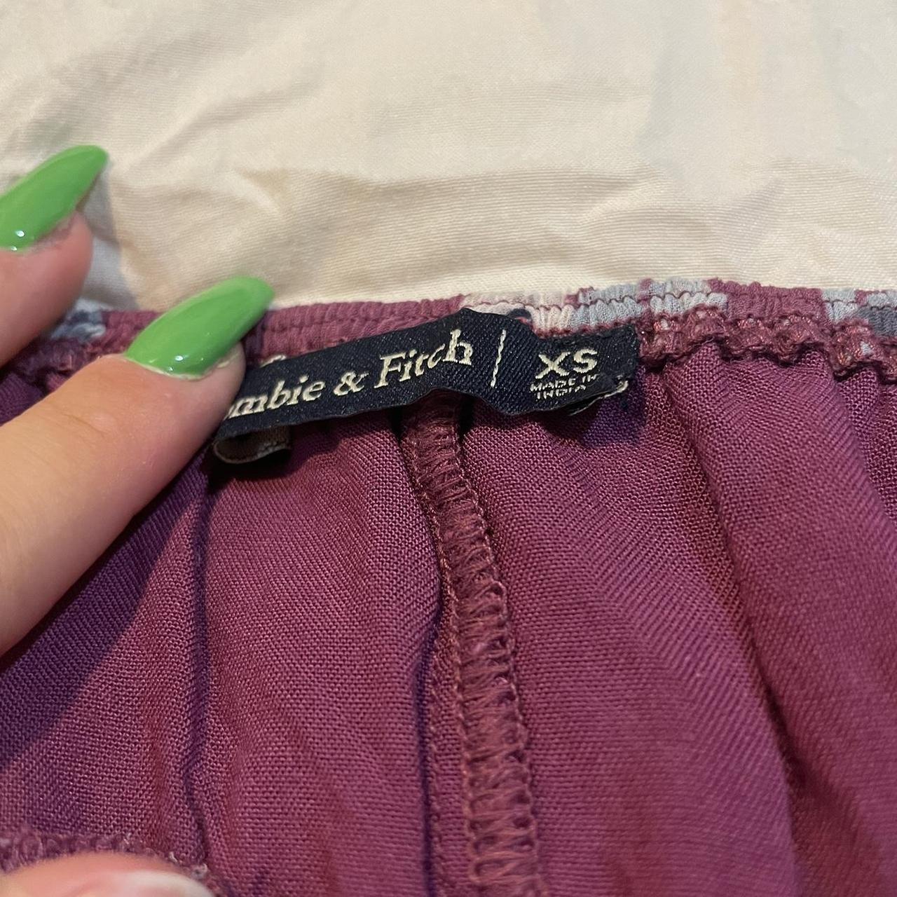 purple floral Abercrombie raffle tank! free… - Depop