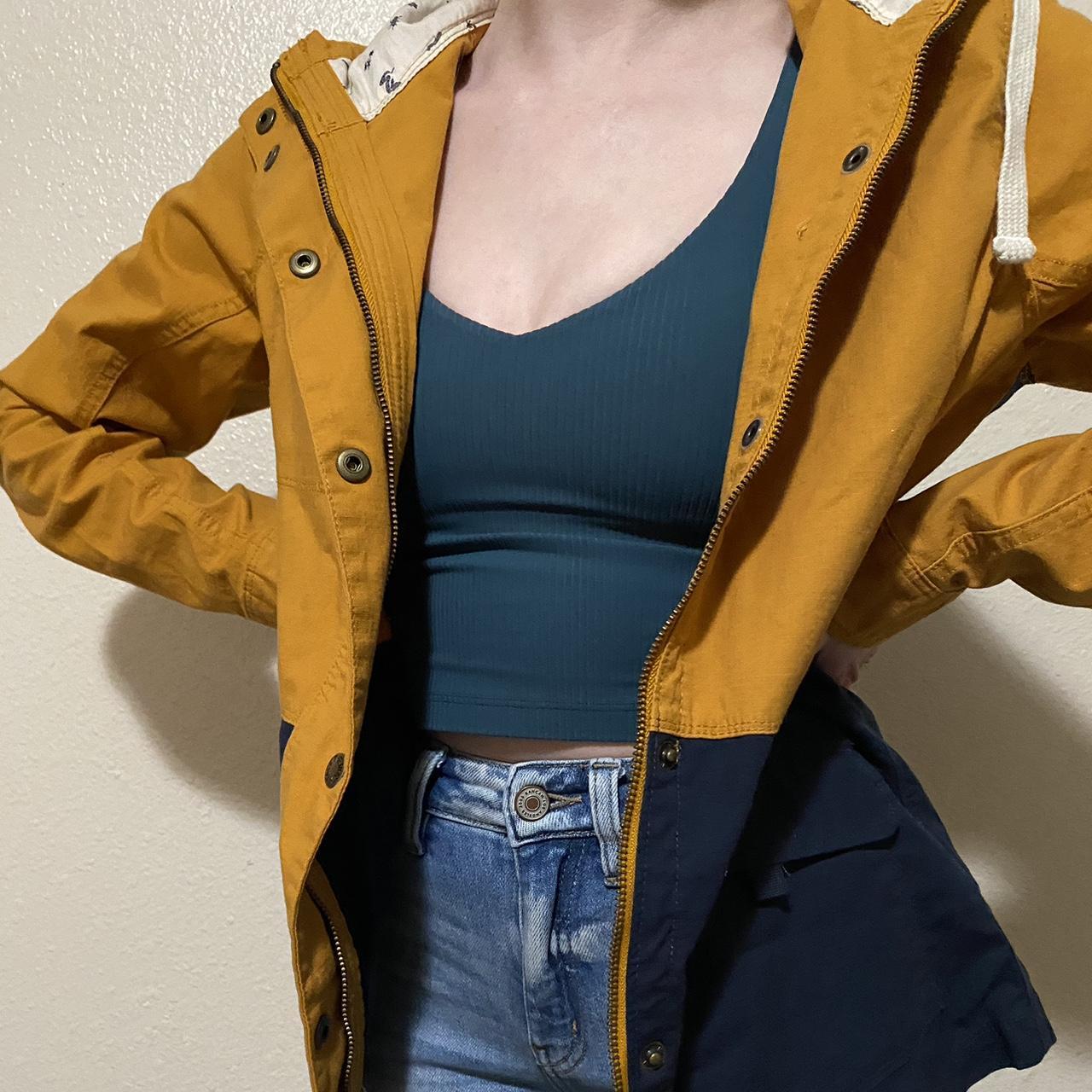 Mustard yellow north on sale face jacket