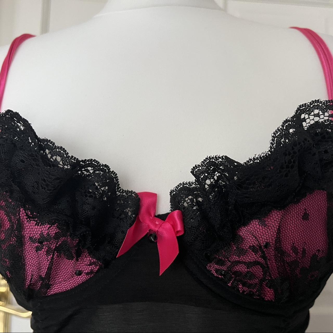 La Senza Womens Pink And Black Underwear Depop