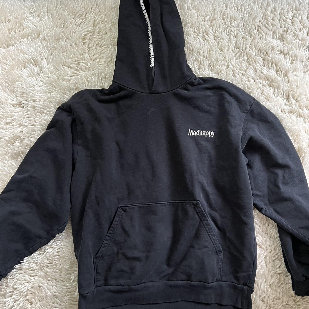 Madhappy Men's Black and White Hoodie | Depop