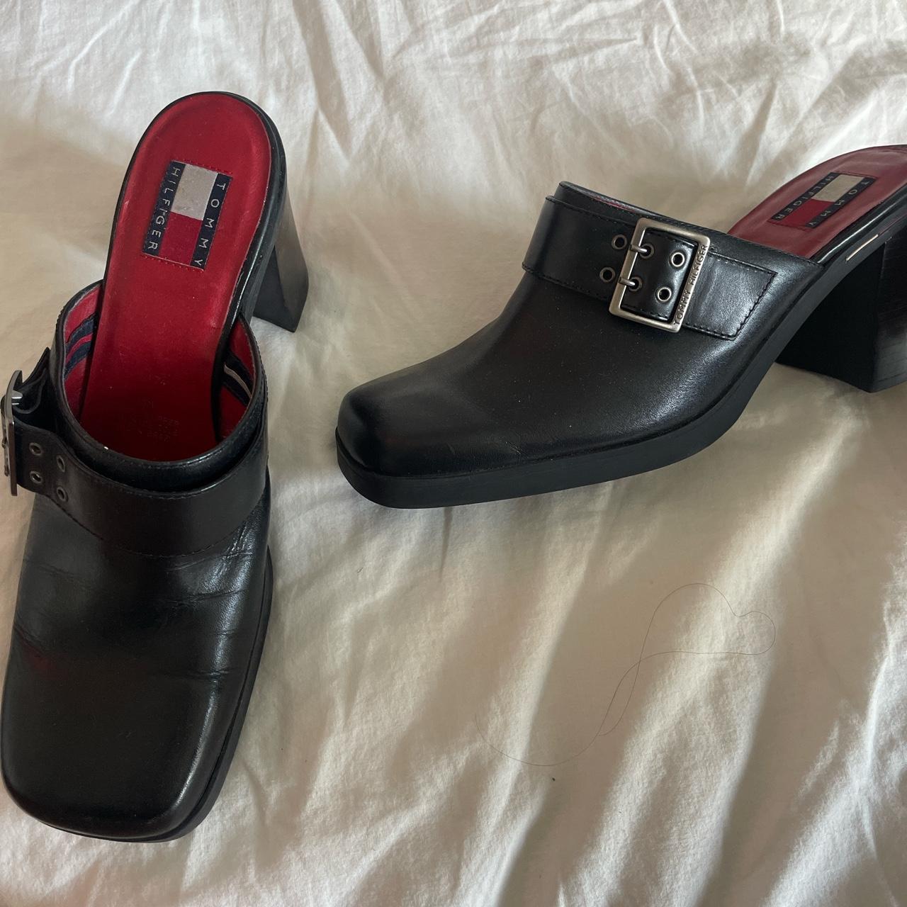 Tommy Hilfiger Women's Black Mules | Depop