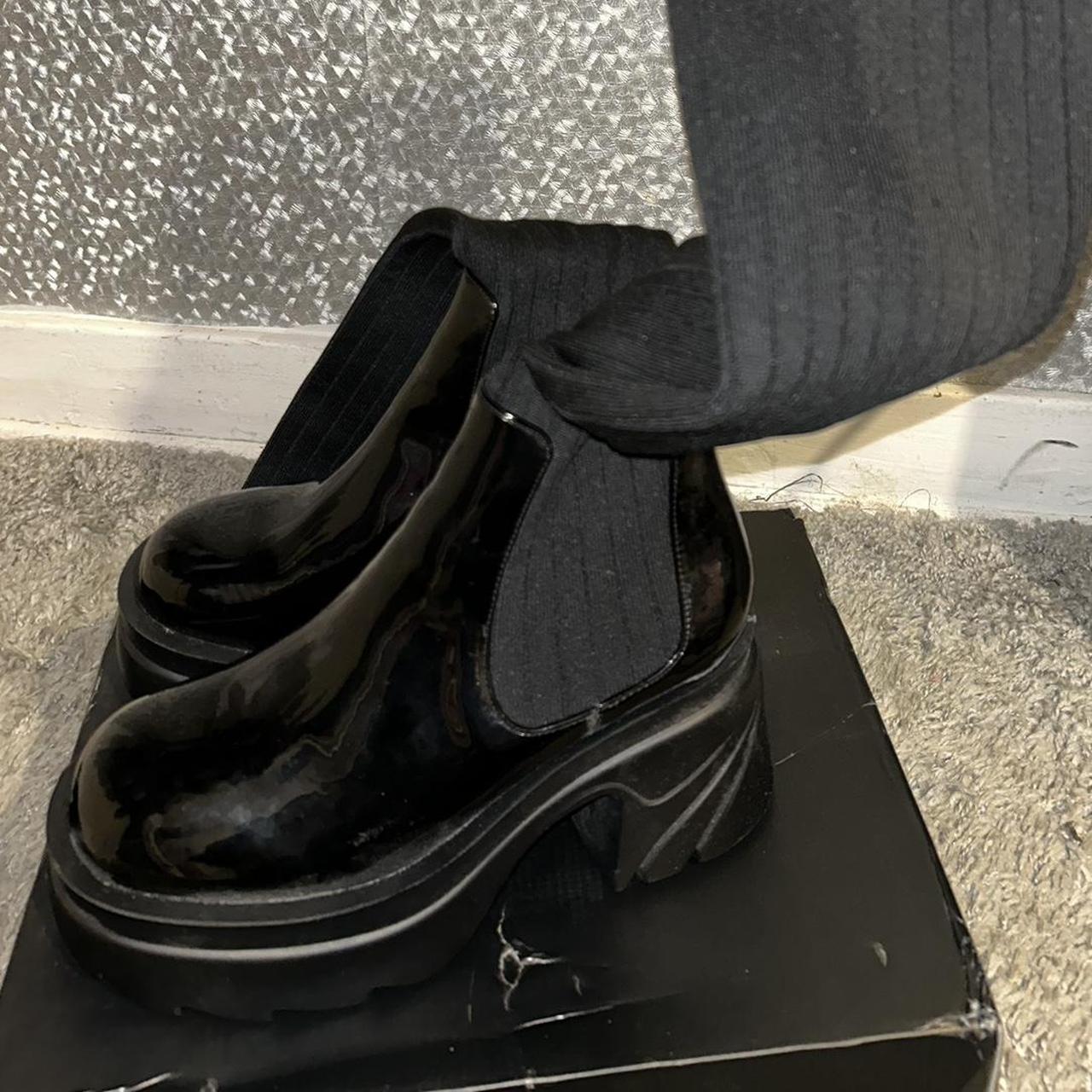 Black chunky sock boots size 5 Ego Never worn out Depop