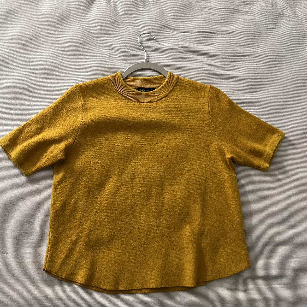 Mustard short sleeve jumper hotsell