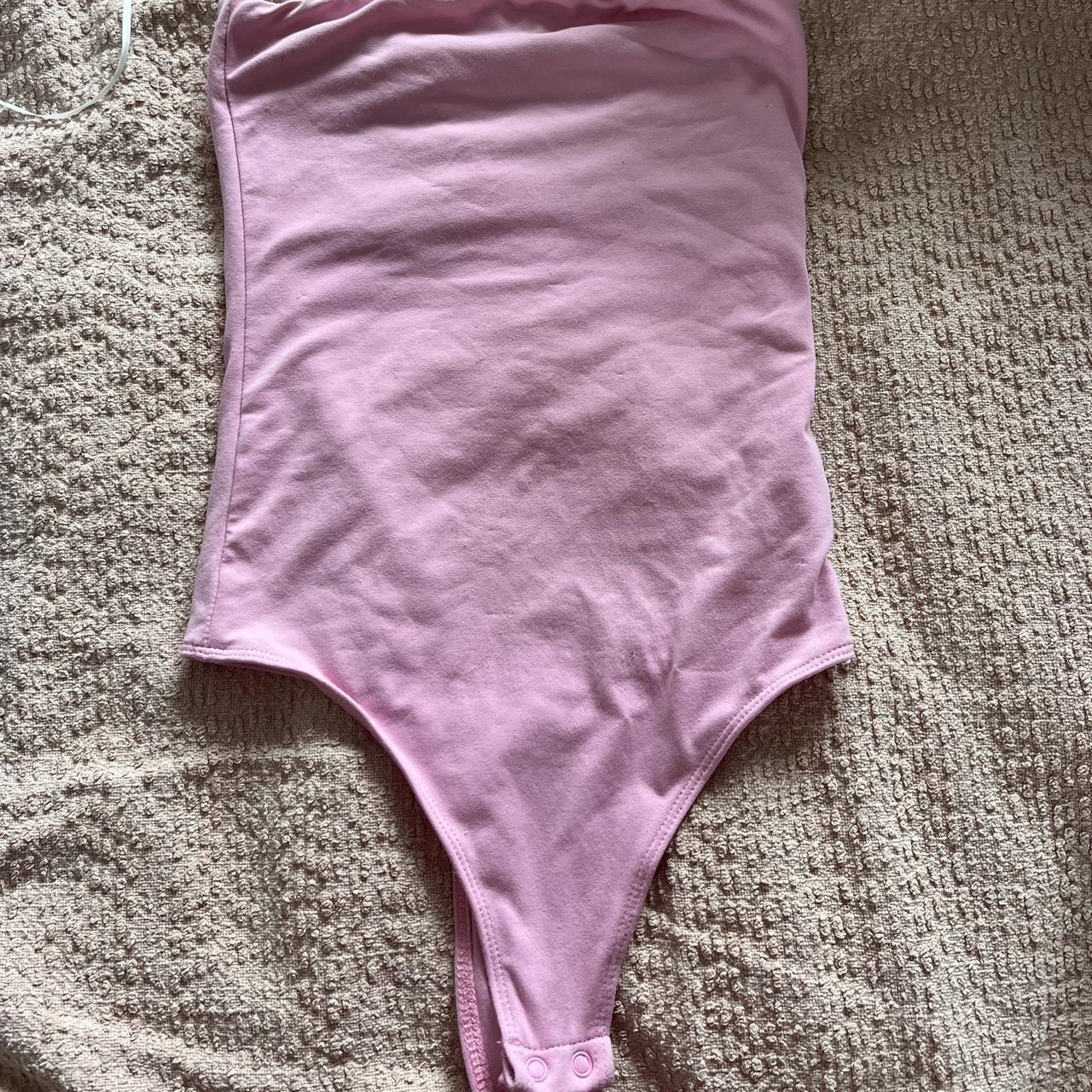 Glassons Pink Tube Strapless Bodysuit Size XS Worn Depop