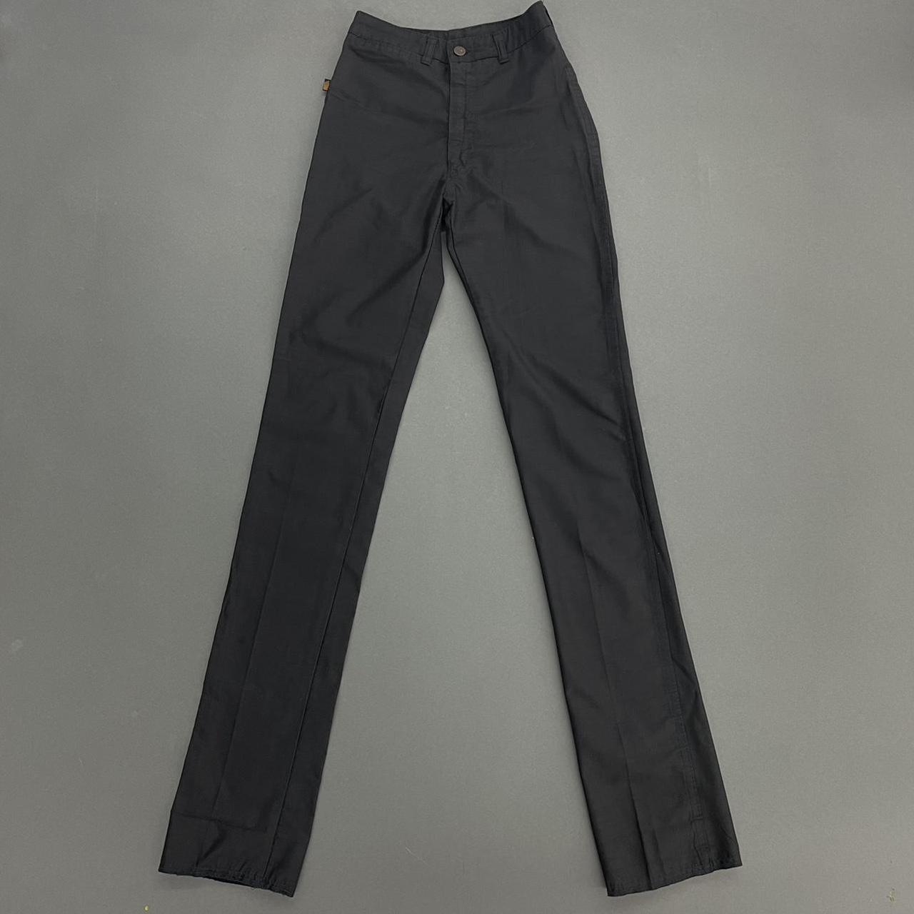 Vintage 90s Black Slim Fit Trousers by Sasson - 24”... - Depop