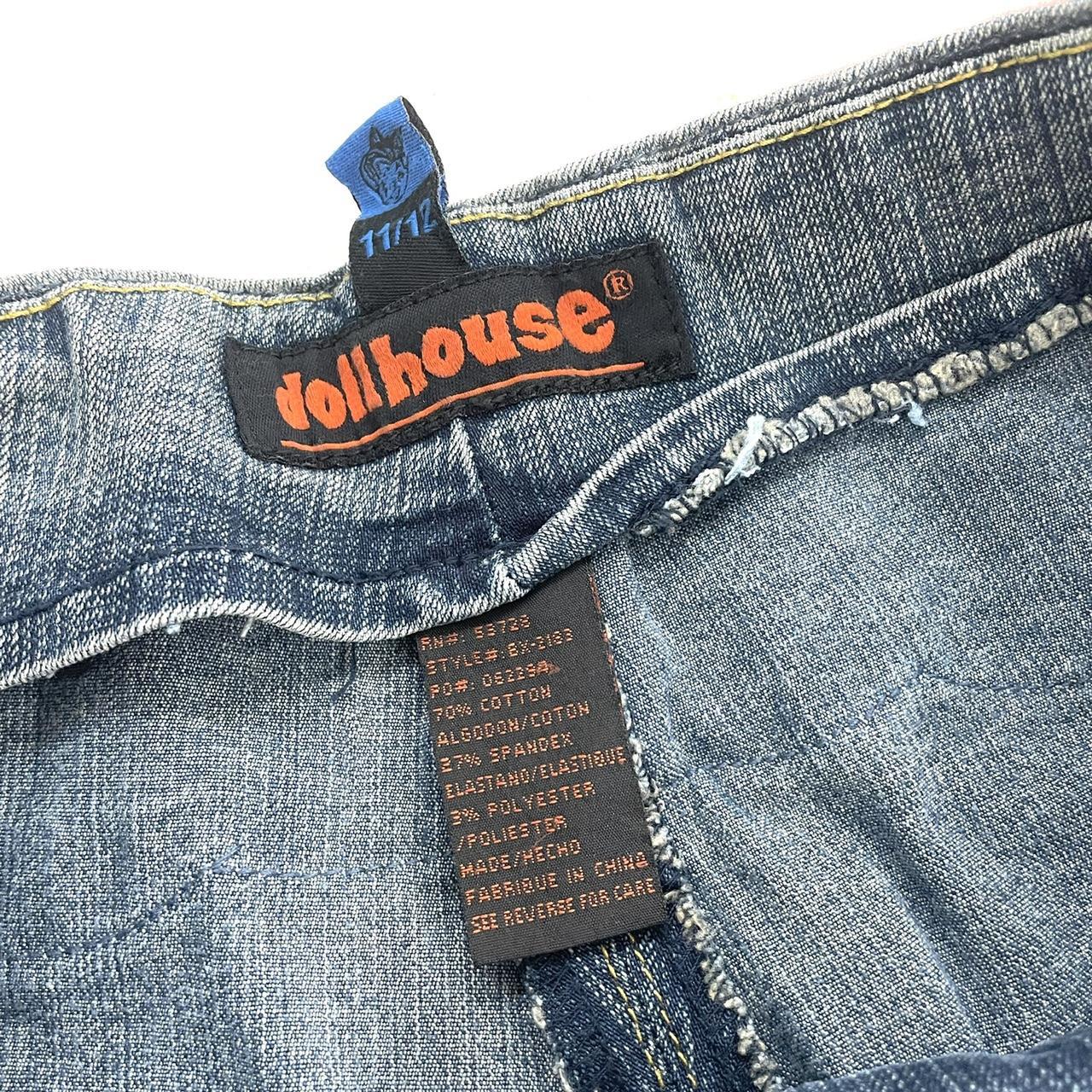 Y2K Low Rise Bedazzled Flare jeans by Dollhouse Depop