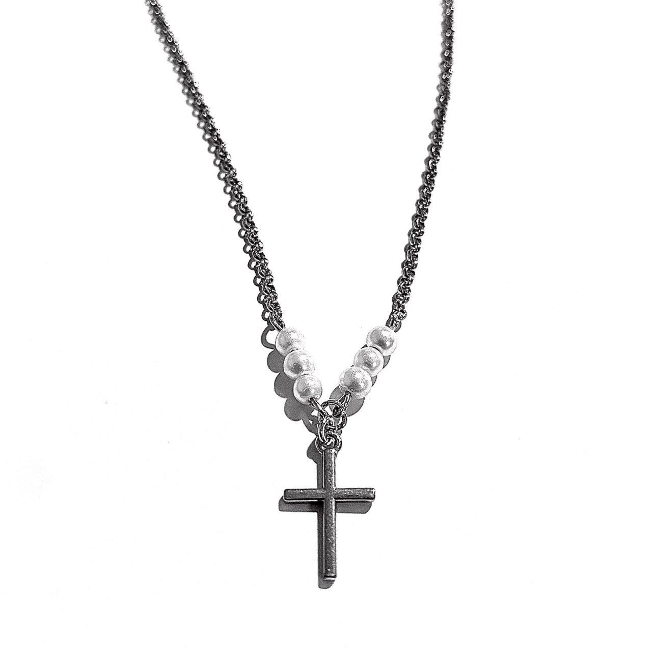 Women's Silver and White Jewellery Depop