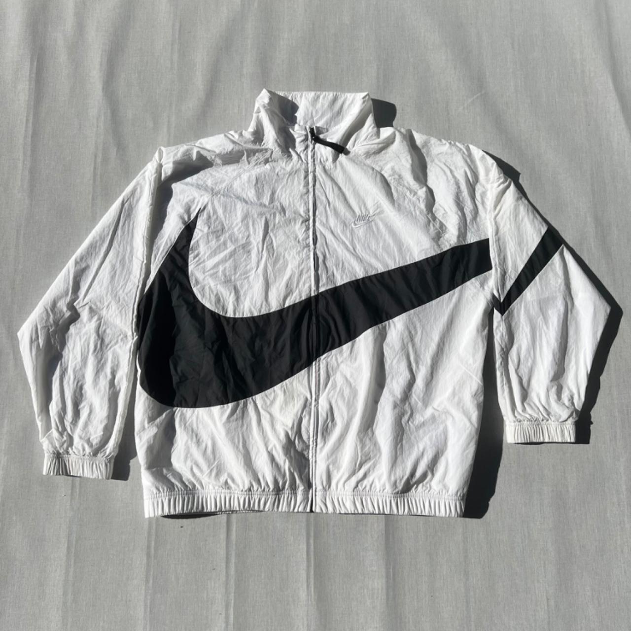 Nike Big Swoosh Woven Jacket Retro windbreaker. Depop