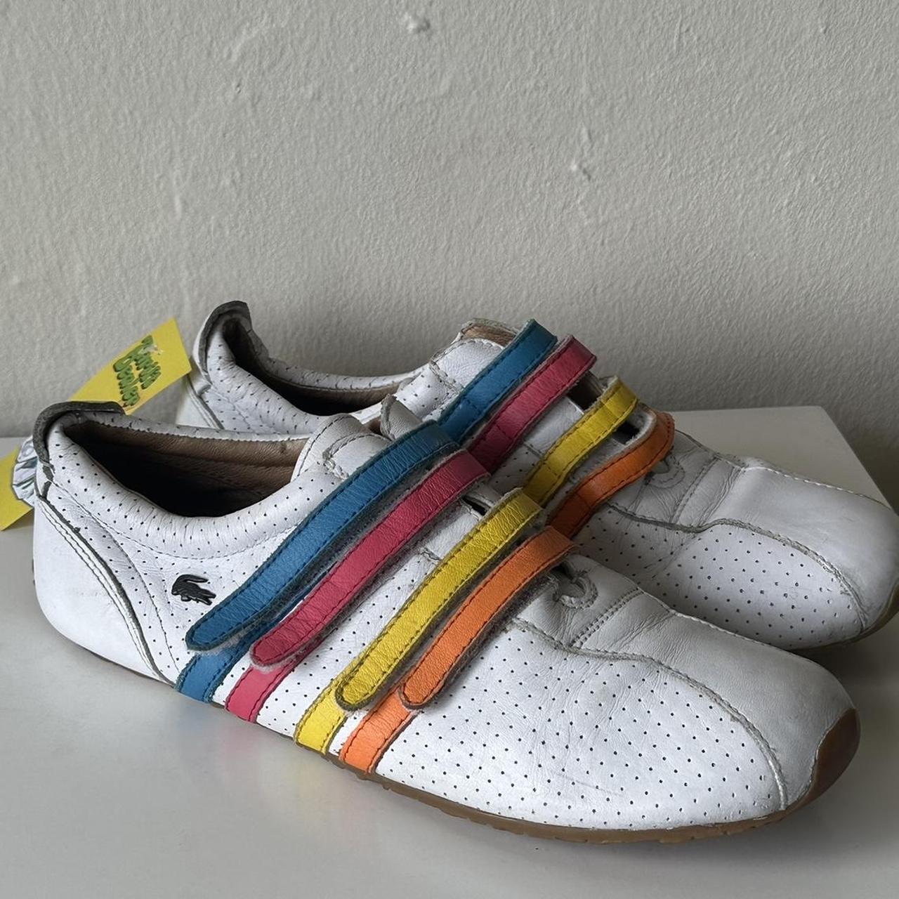 Lacoste rainbow straps slip on sneakers Depop