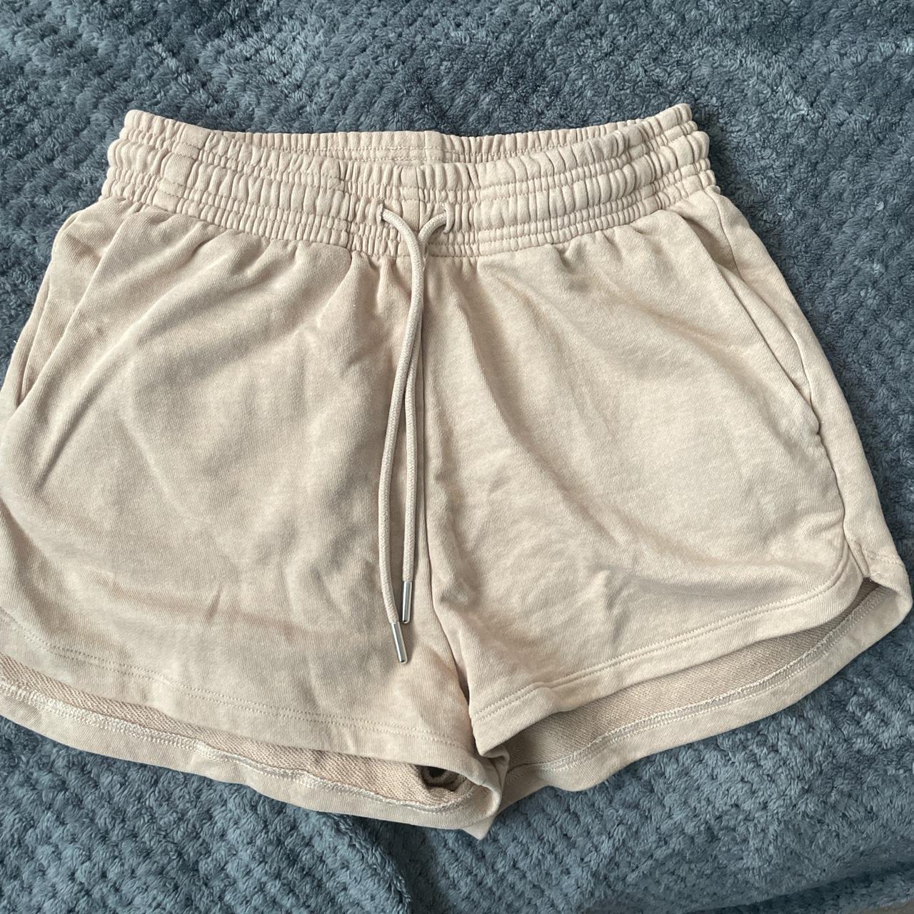 Small H&M Loungewear Shorts High waisted and Adjustable Depop