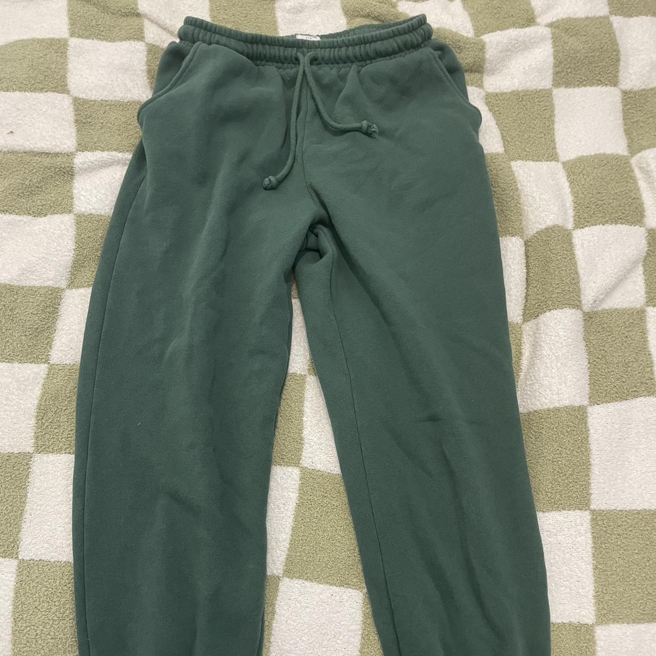 Green cotton on sweatpants Depop