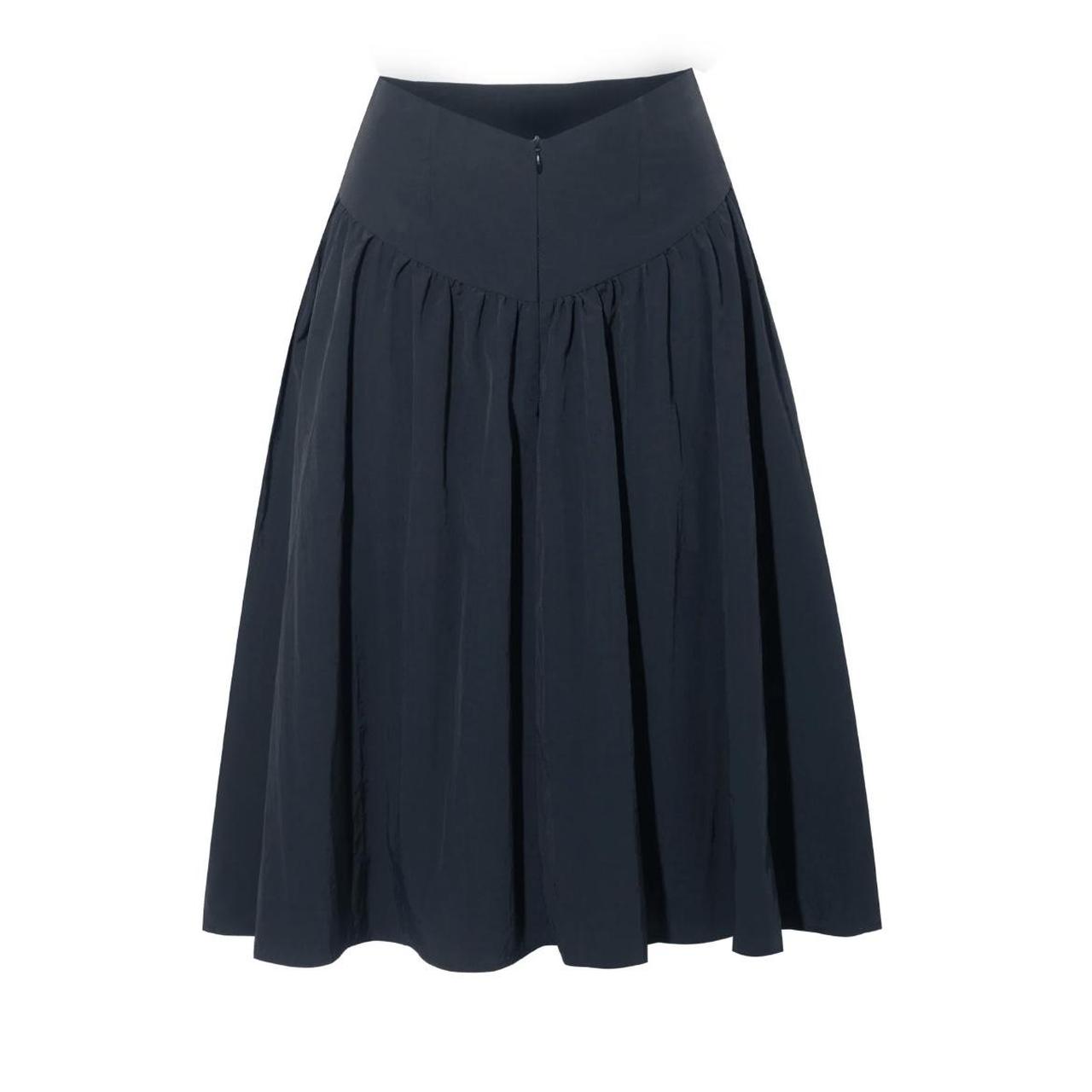 Peachy den Deba Skirt Black low rise midi skirt with... - Depop