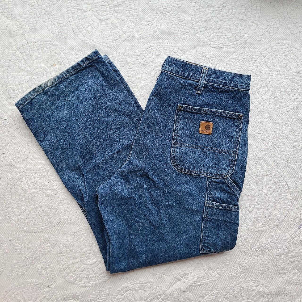 Carhartt Dungarees carpenter jean pockets ... - Depop