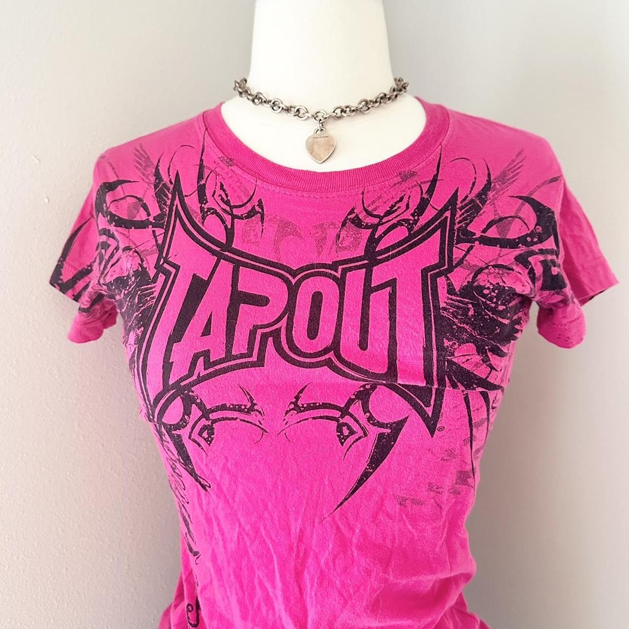 American Vintage Women's Pink and Black T-shirt | Depop