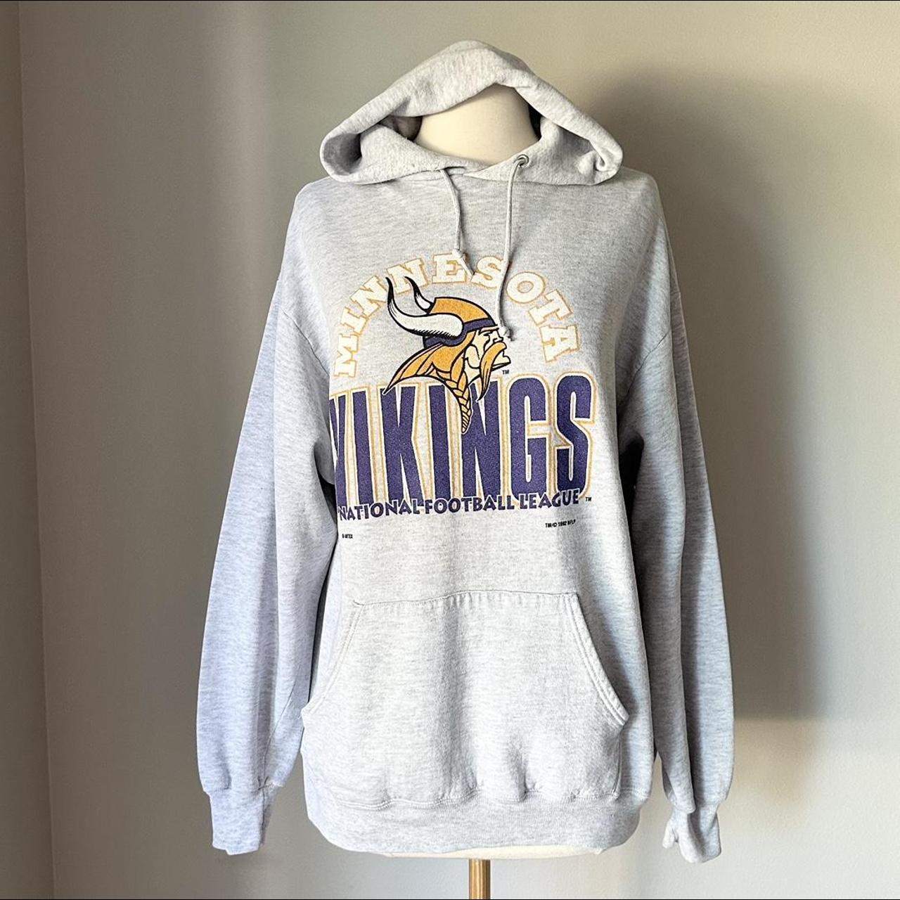 Minnesota Vikings NFL Pullover Purple Logo Hoodie Sweat Shirt