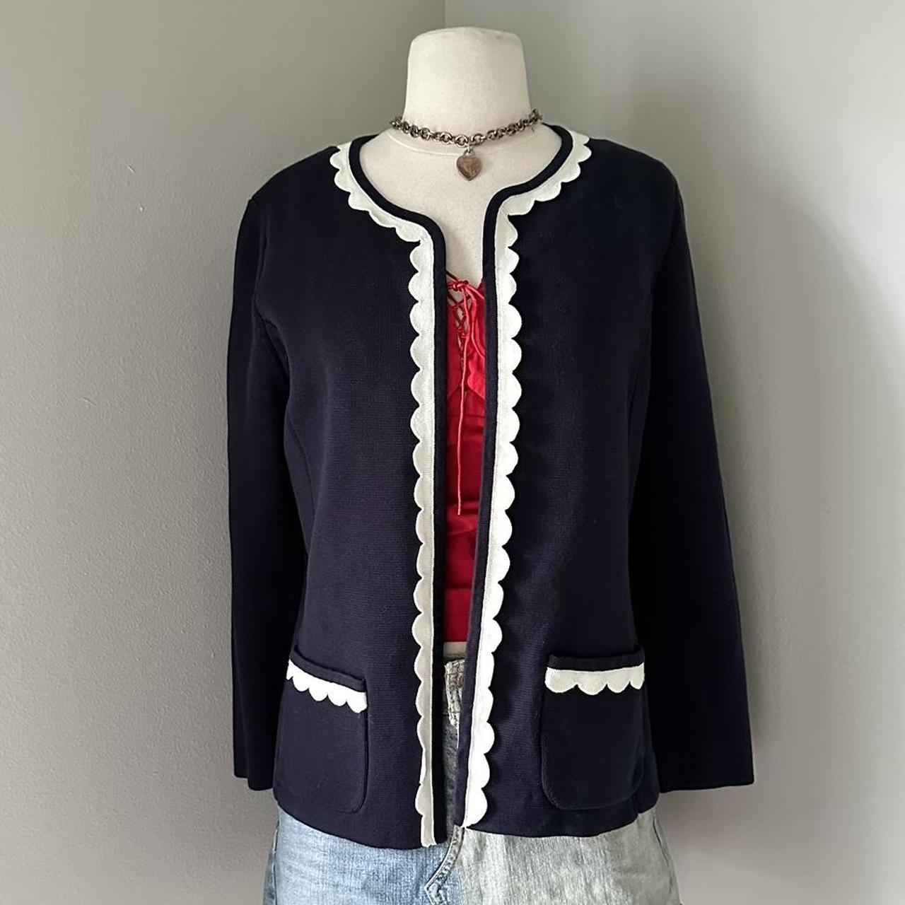 Talbots hot sale scalloped cardigan