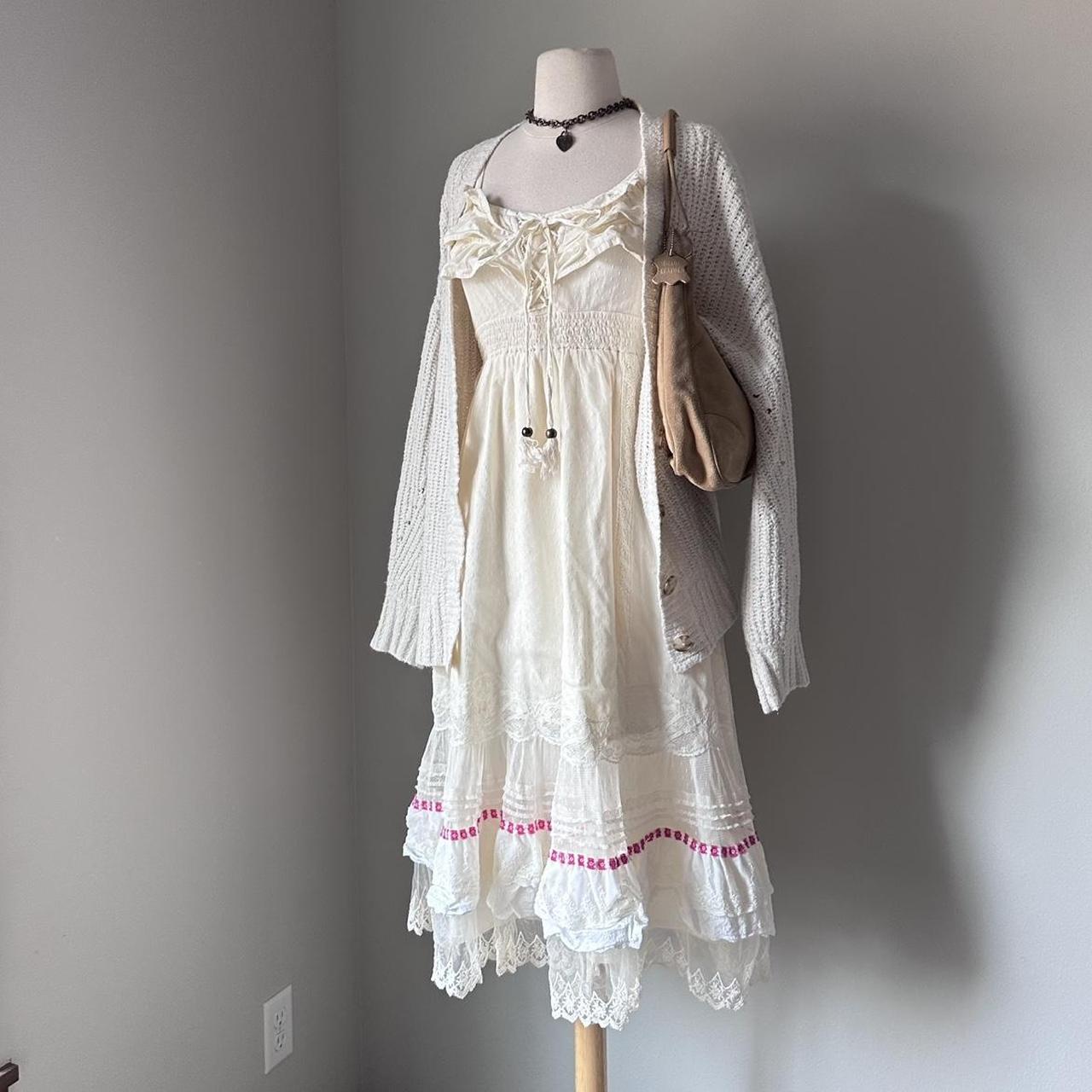 Japanese Babydoll Cream And White Lace Dress With Depop