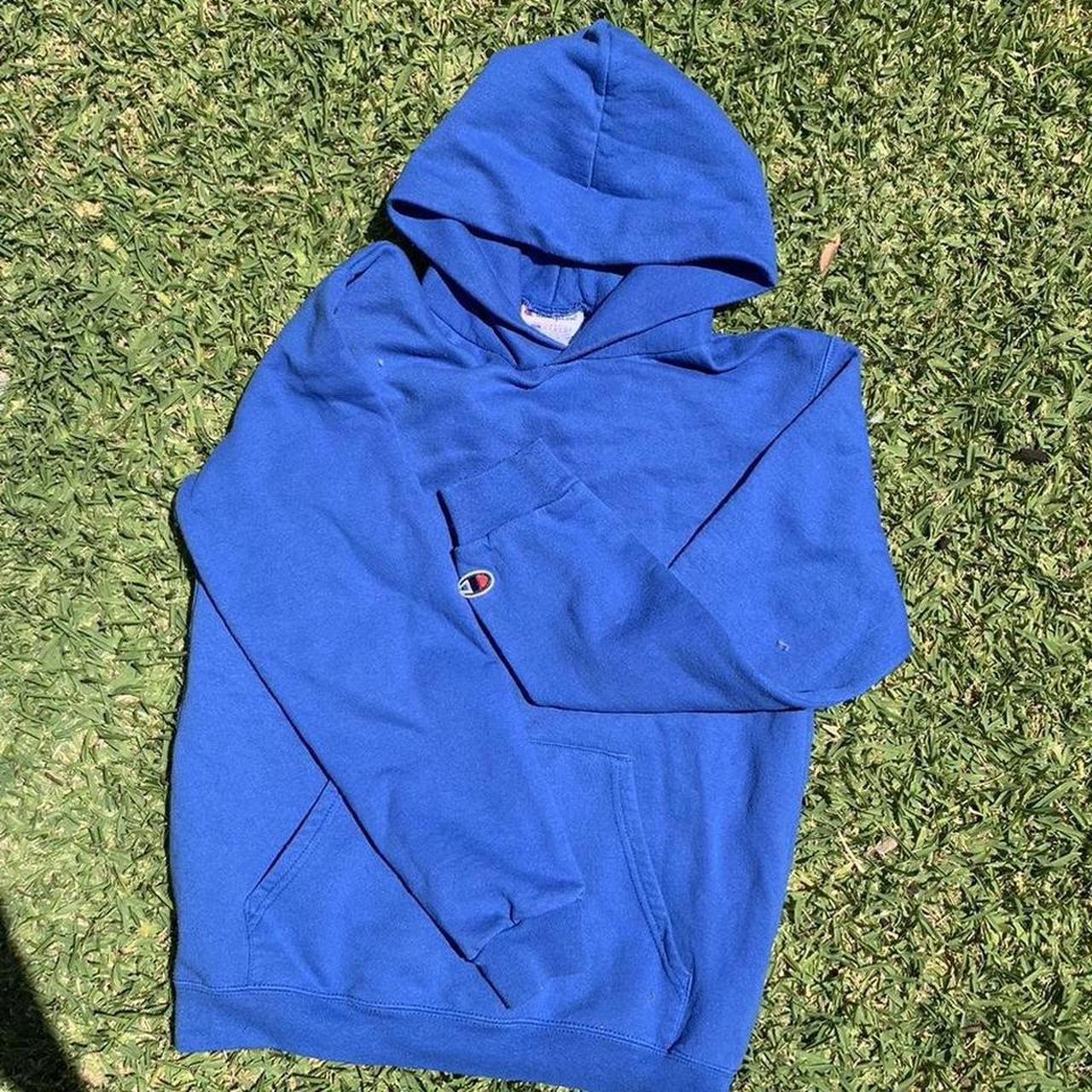 Blue champion hoodie 🐳 • authentic brand • soft... - Depop