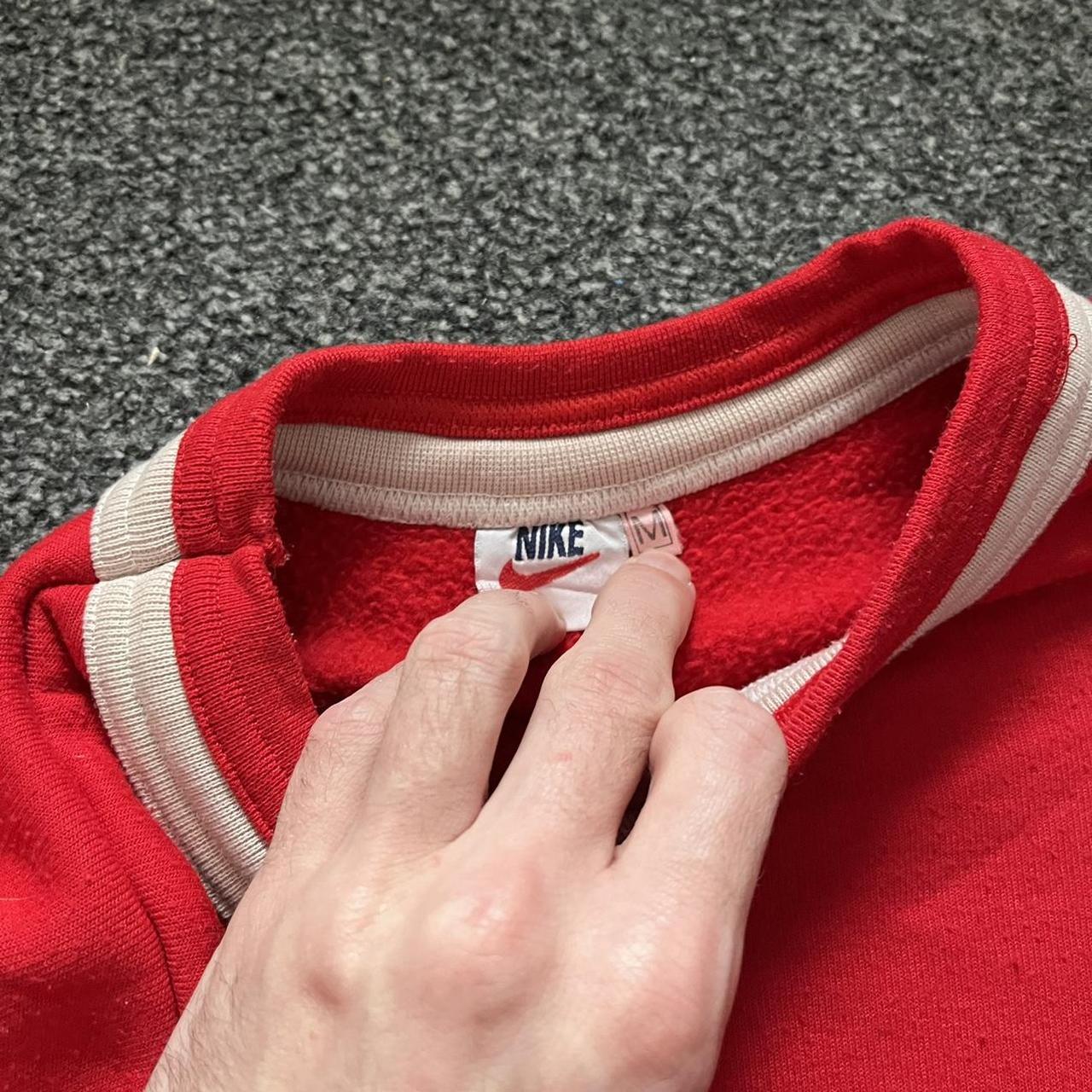 black and red vintage nike sweatshirt
