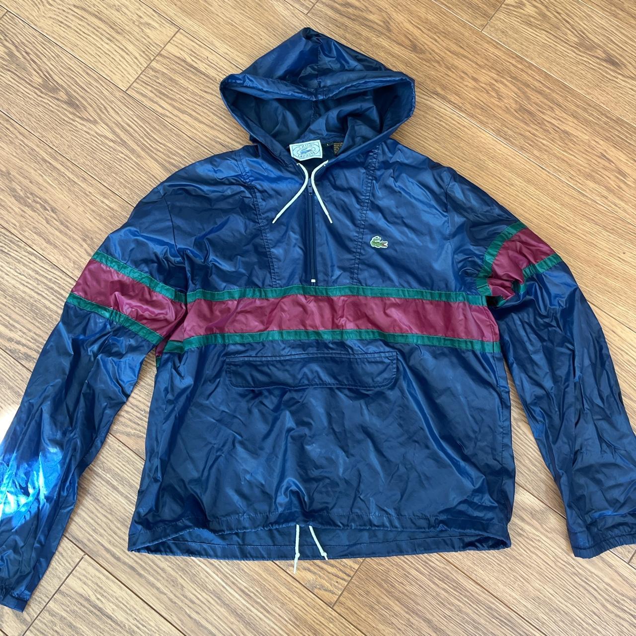 Vintage Lacoste windbreaker. Navy, green, burgundy.... Depop