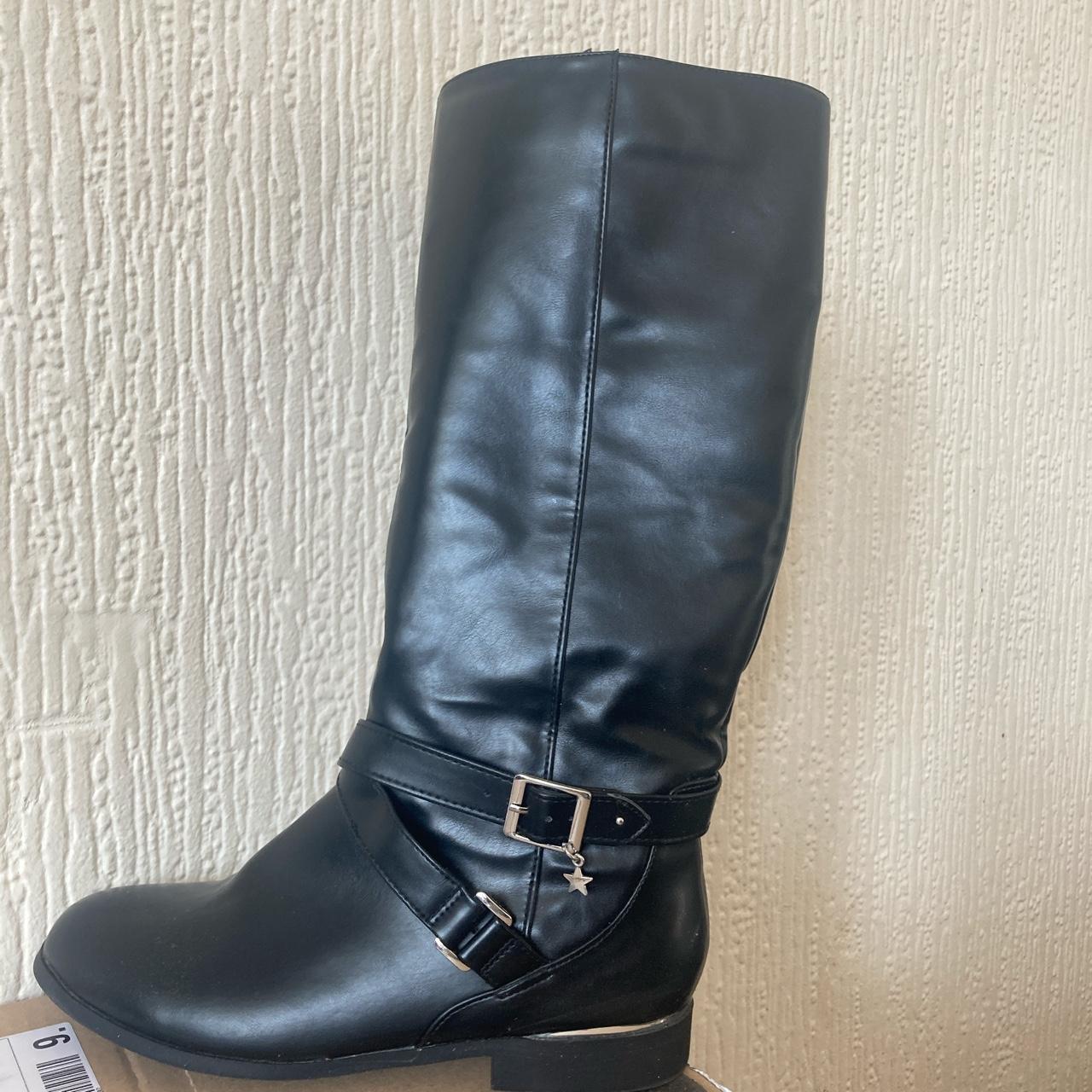 lamoda unforgiven high military calf boots in black