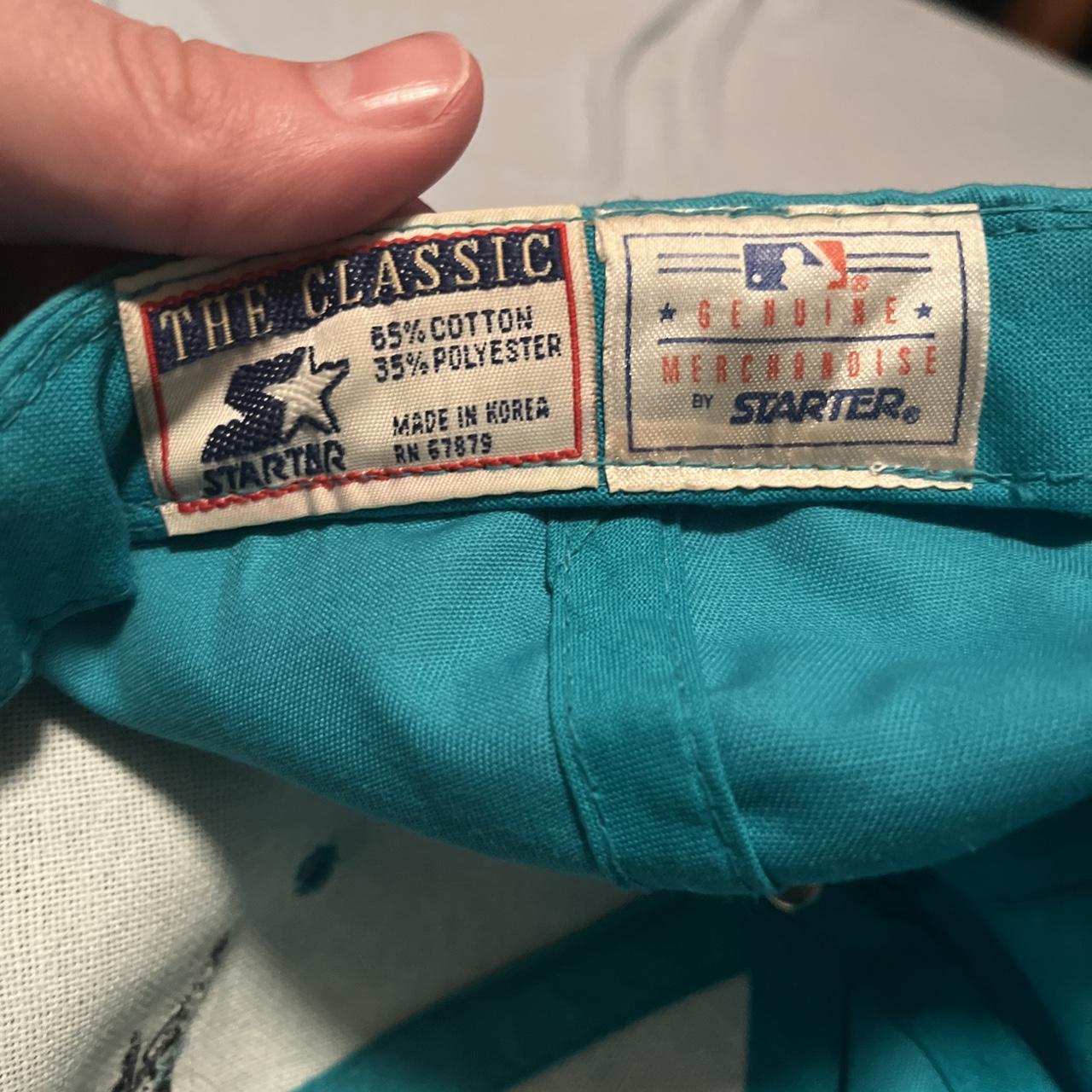 Vintage Starter Florida Marlins Teal 90s Baseball - Depop