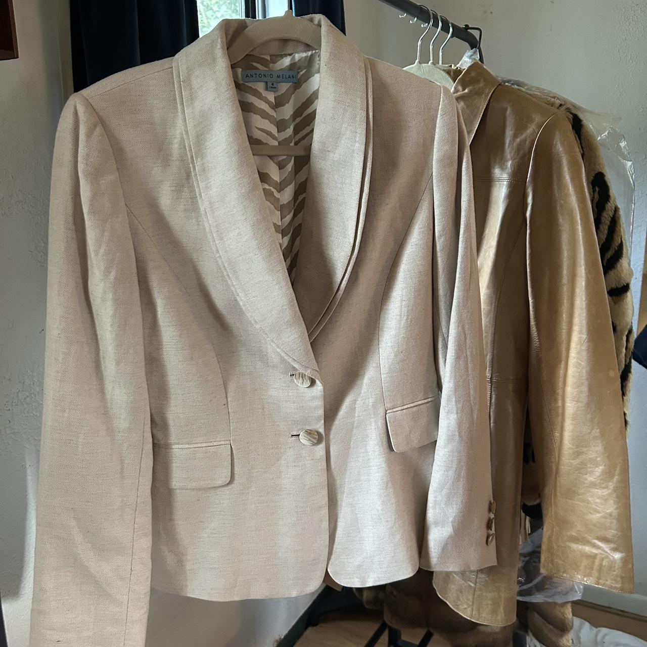 Antonio Melani Women's Tan Jacket | Depop