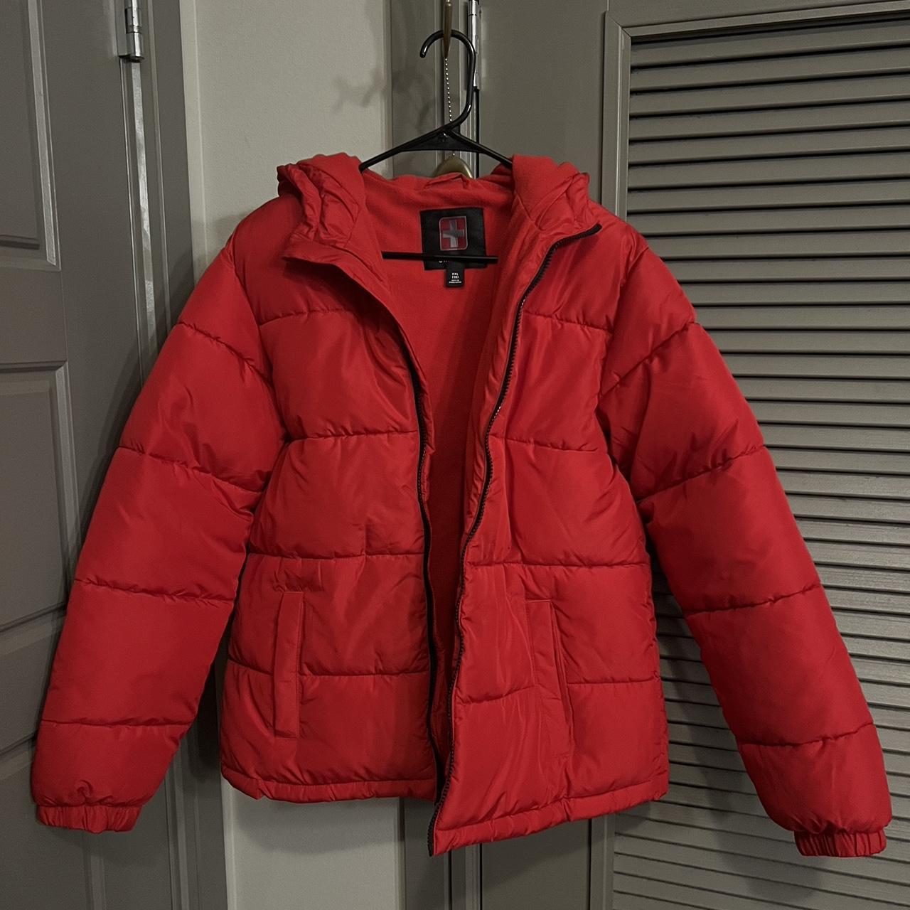 XXL red swiss tech jacket super duper comfy just a... - Depop