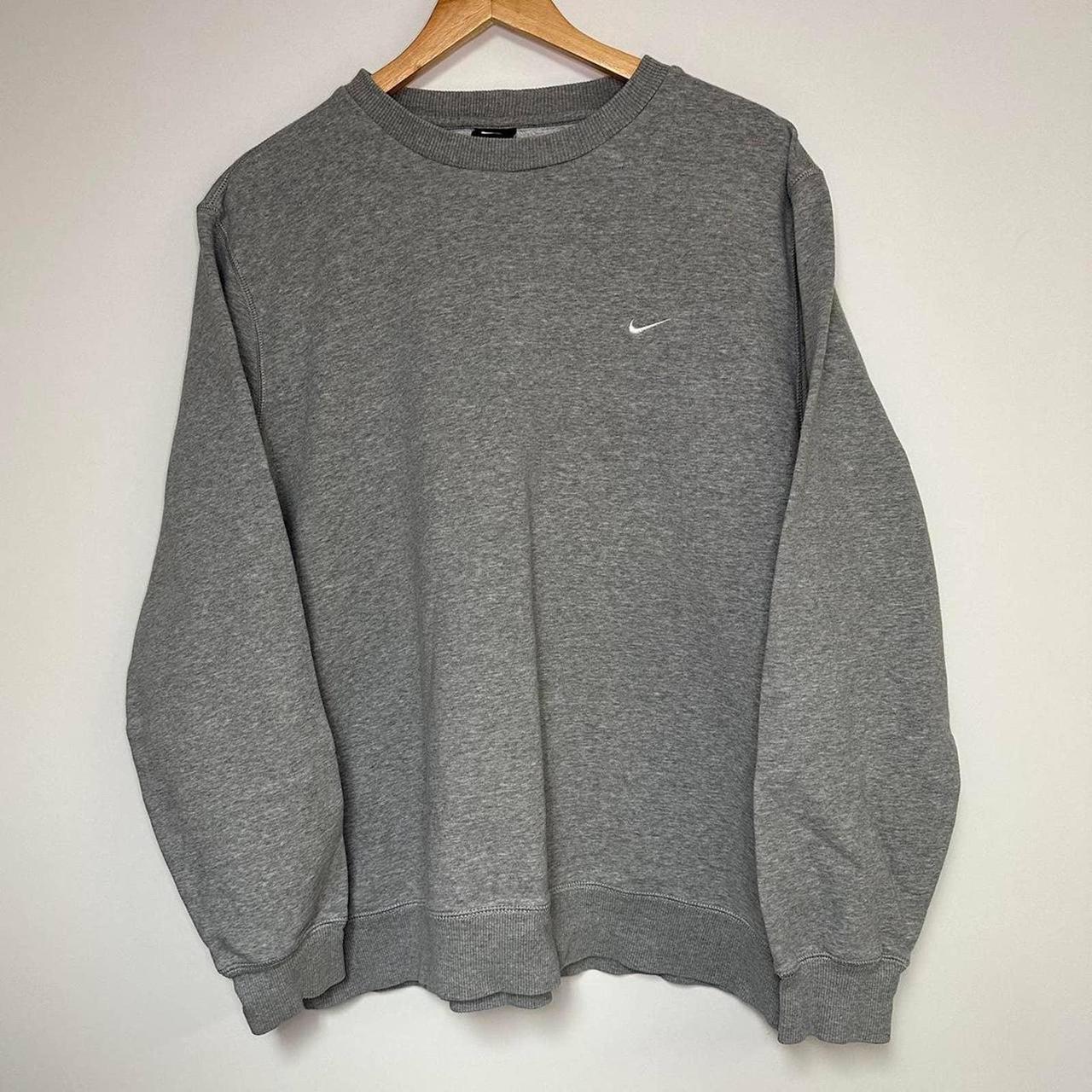 Nike Men's Grey and White Sweatshirt | Depop