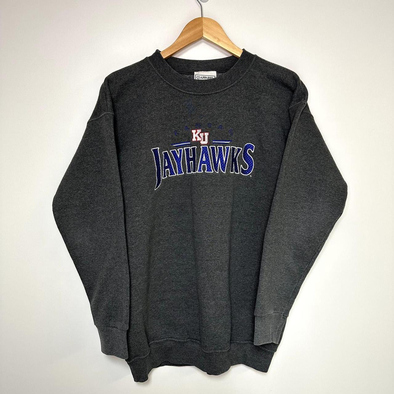 Vintage KU Sweatshirt 90s Kansas University Jay Depop