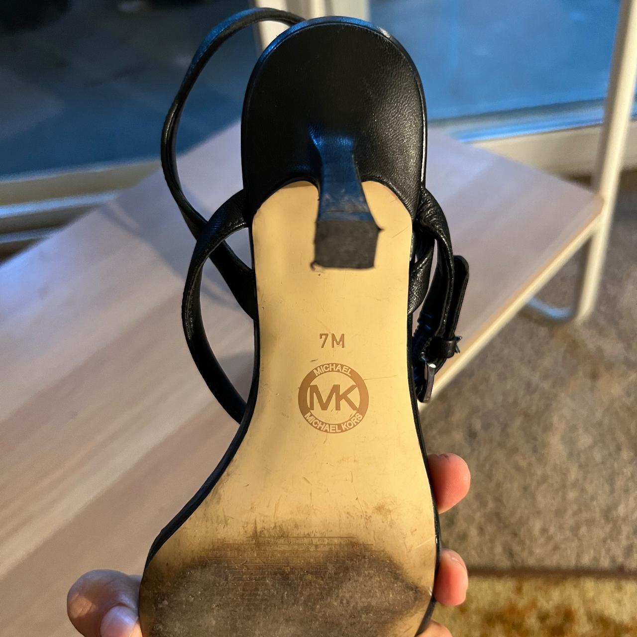 michael kors black strappy heels