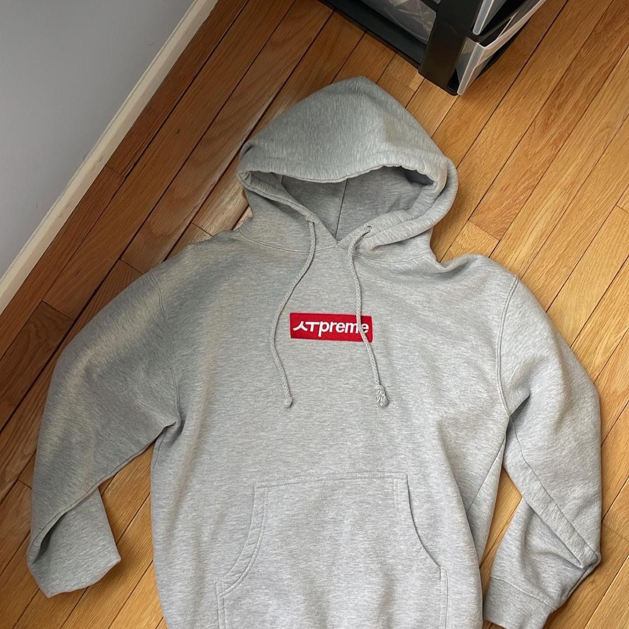 Fake grey shop supreme hoodie