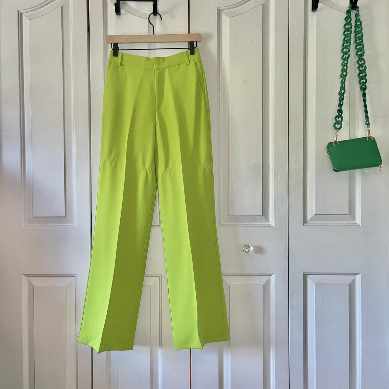 ZARA LIME GREEN SUIT xs Zara lime green suit set!... Depop