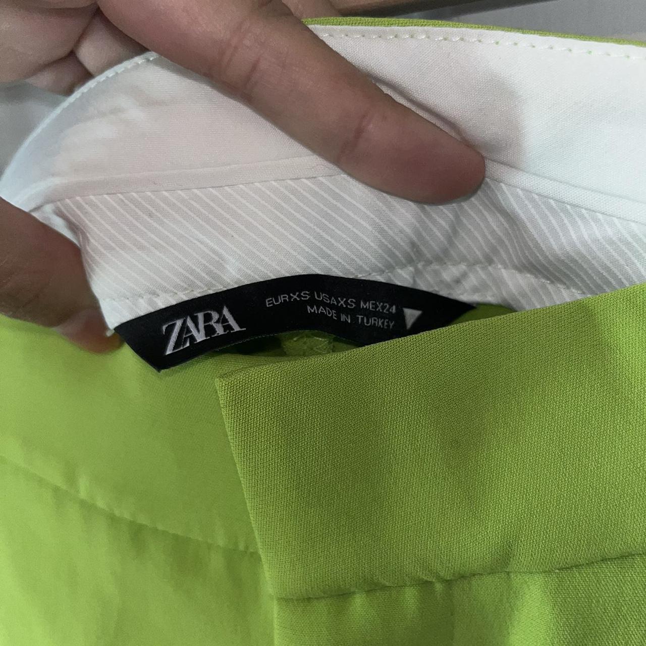ZARA LIME GREEN SUIT xs Zara lime green suit set!... Depop