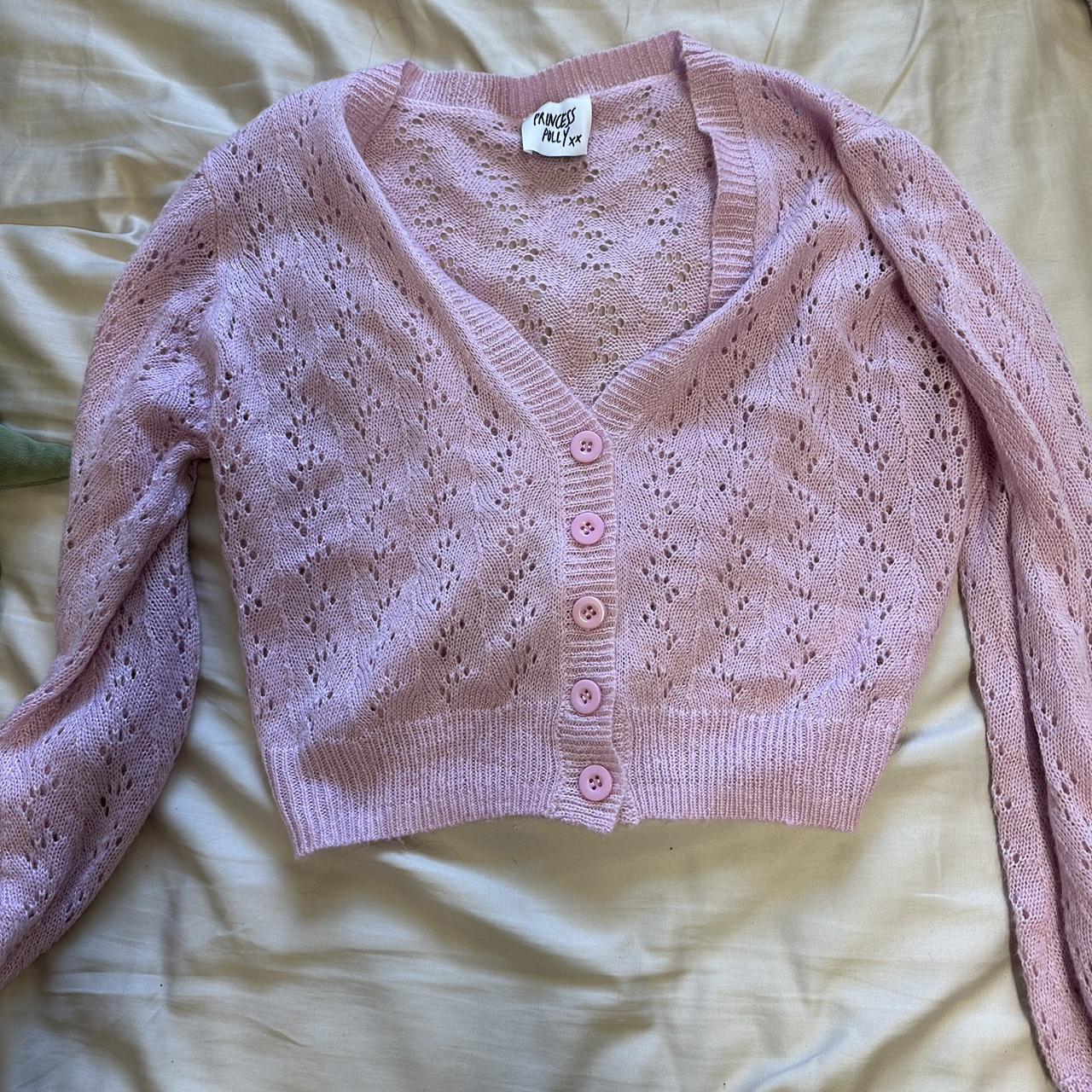Princess Polly Women's Pink Cardigan Depop