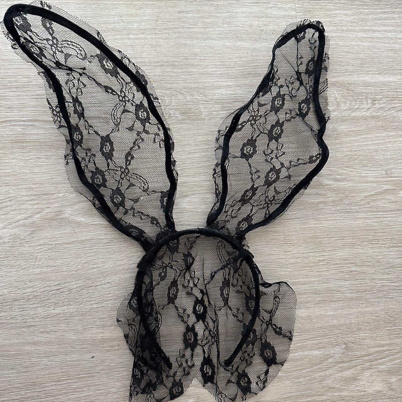 Super cute lace bunny ears Worn once last Halloween... - Depop