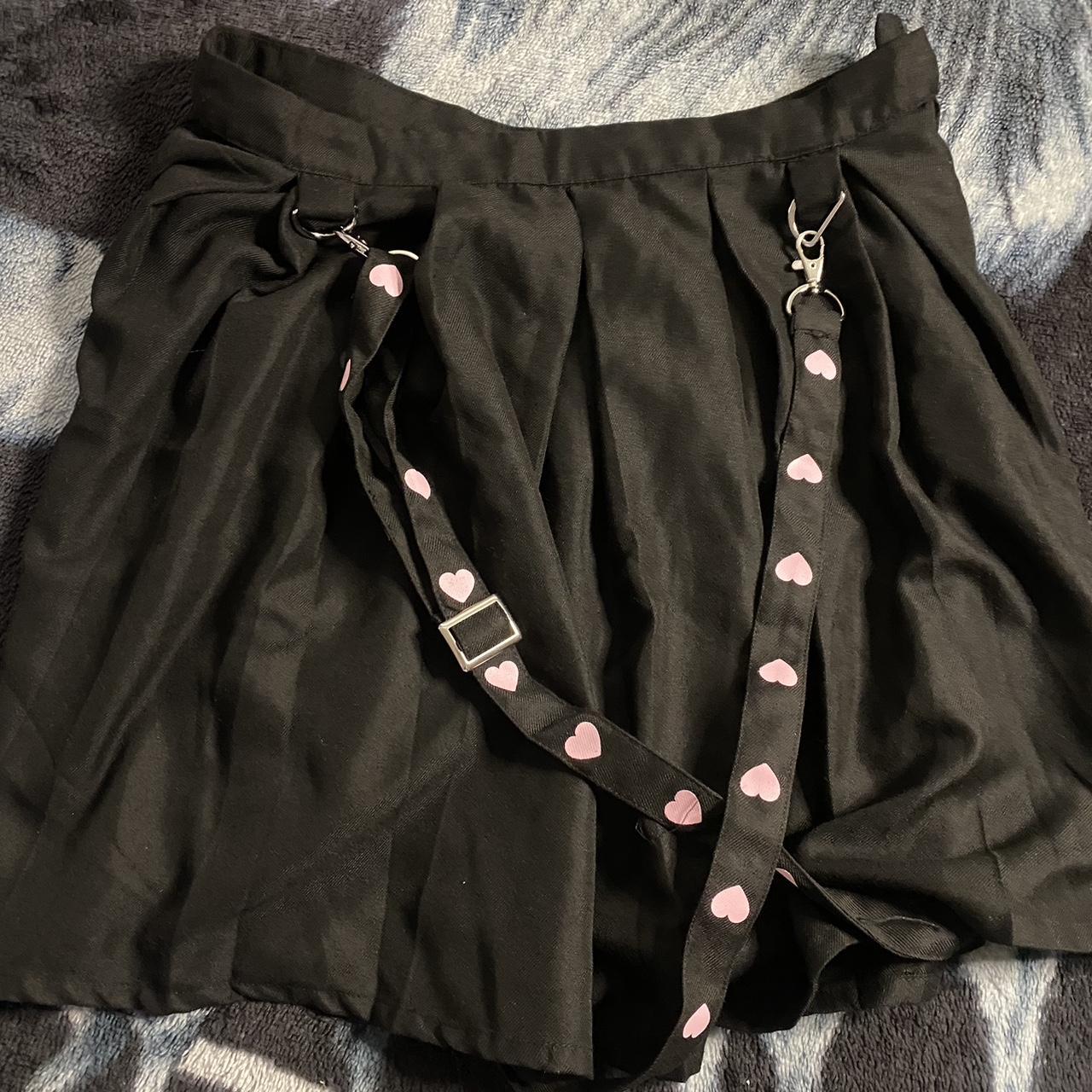 hot topic black skirt ⛧ super cute and has heart... Depop