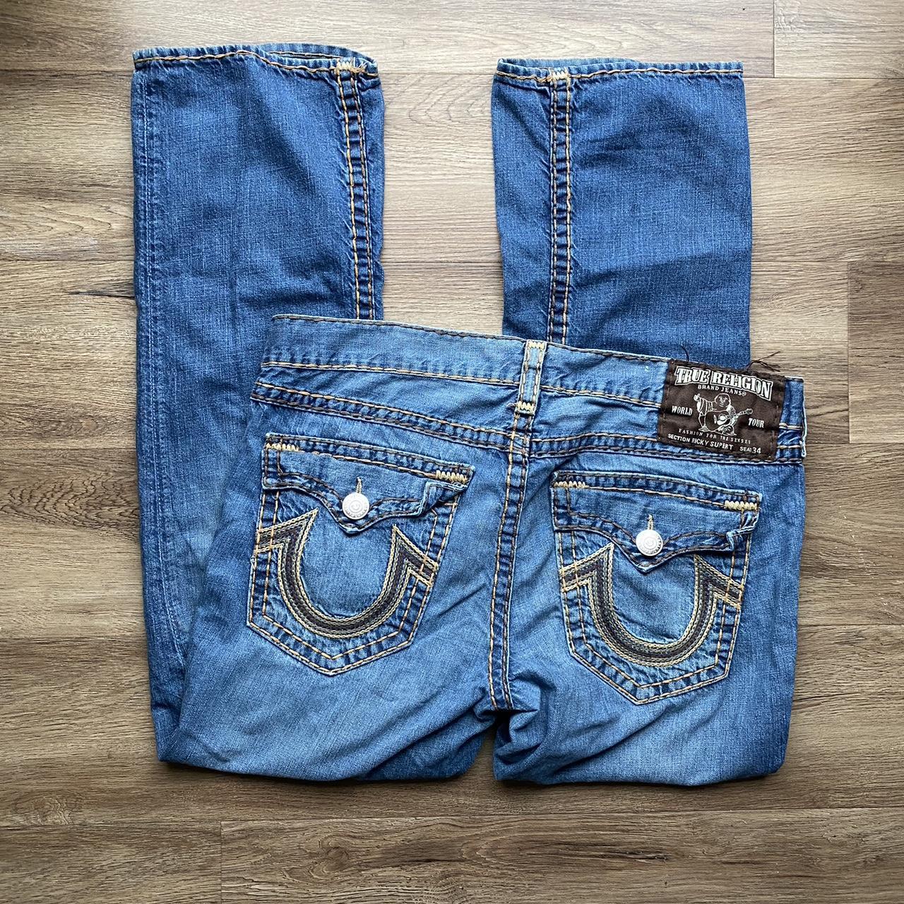 ☆ brown true religion baggy jeans ☆ super nice baggy... - Depop