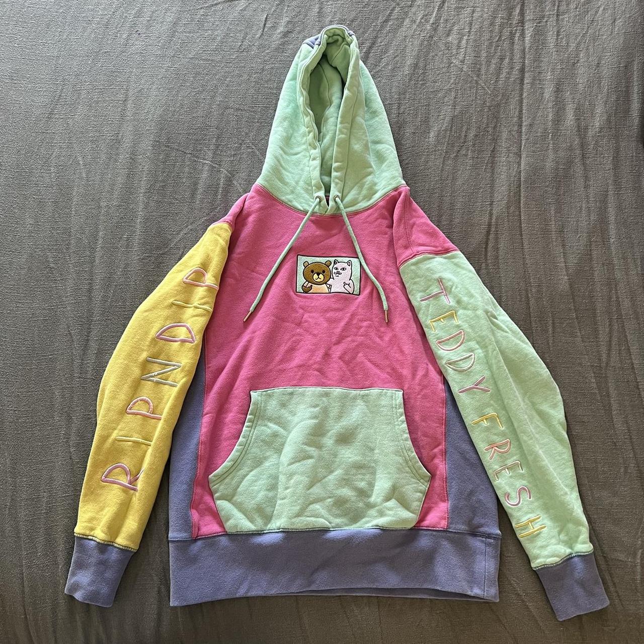 Teddy fresh rip n dip hoodie - s - slight green... - Depop