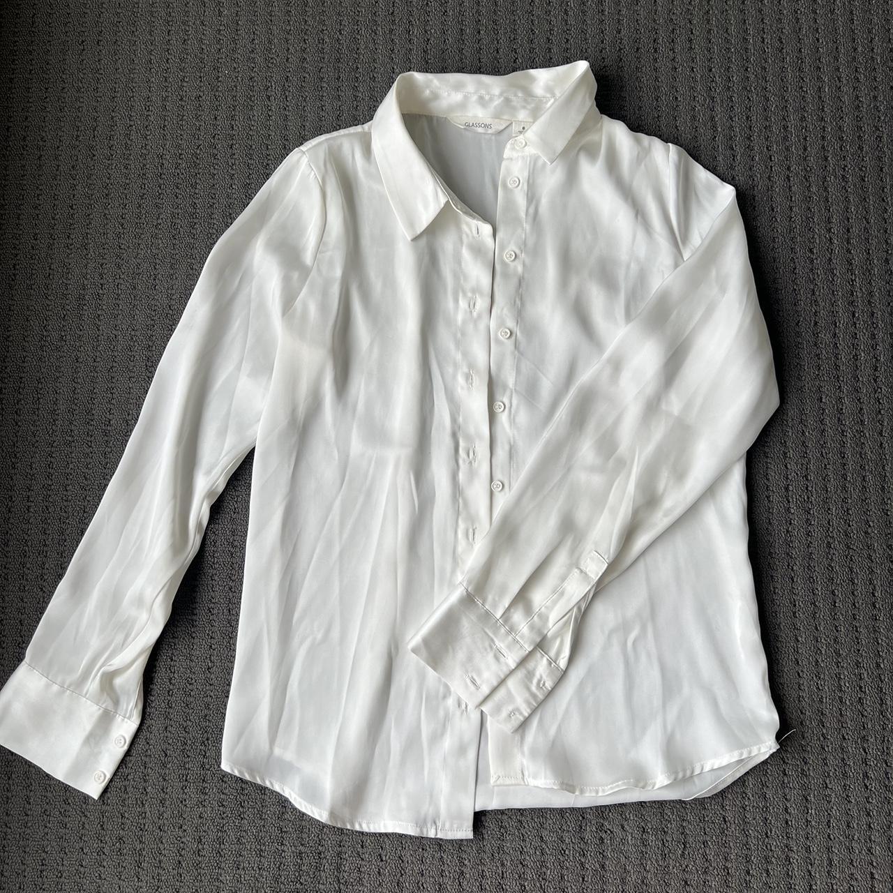 Glassons silk button up shirt Size 8 Great... - Depop