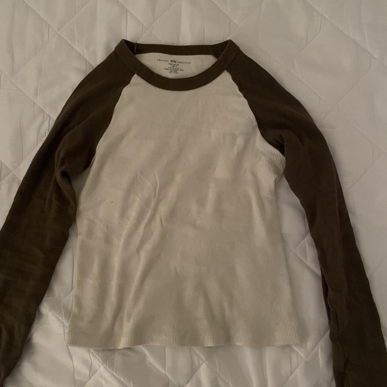 Brandy Melville long sleeve brown Bella top Great... Depop