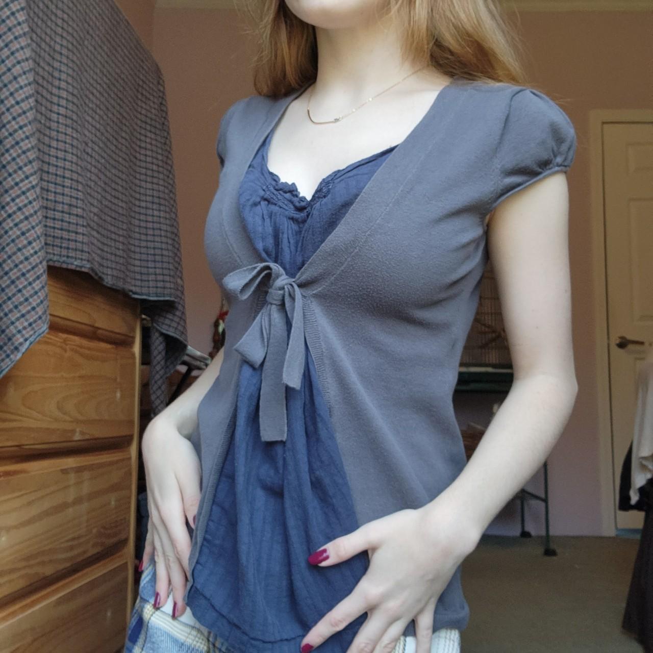 KOOKAÏ Women's Navy and Grey Blouse (2)